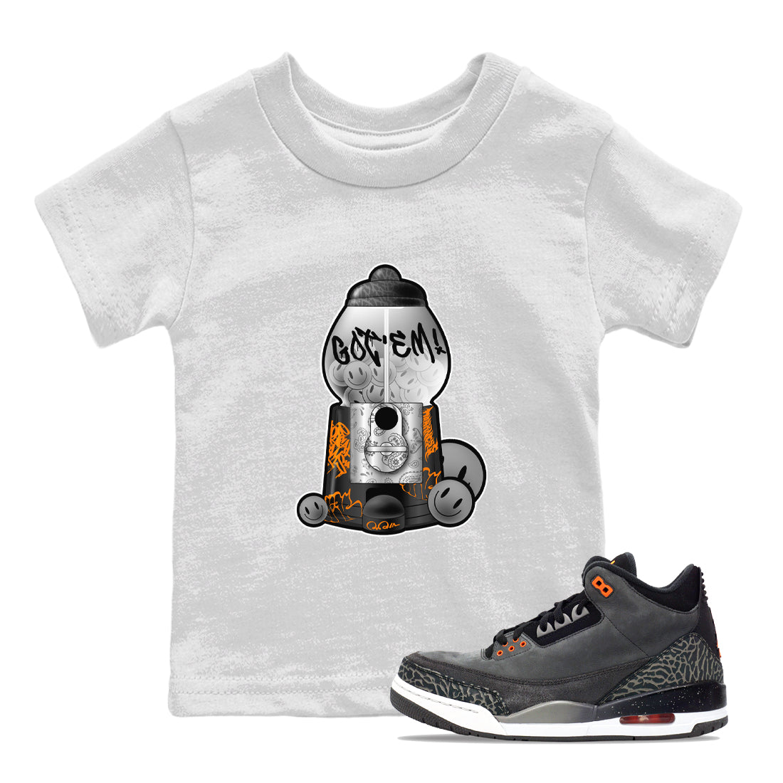 Gumball Machine snkmatch Tee Kids - Air Jordan 3 Fear
