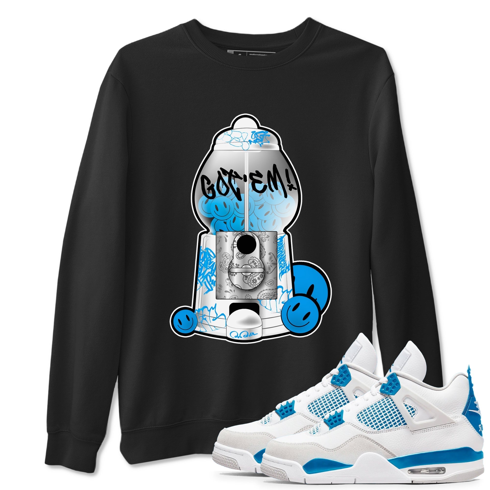 Gumball Machine snkmatch Tees - Air Jordan 4 Military Blue