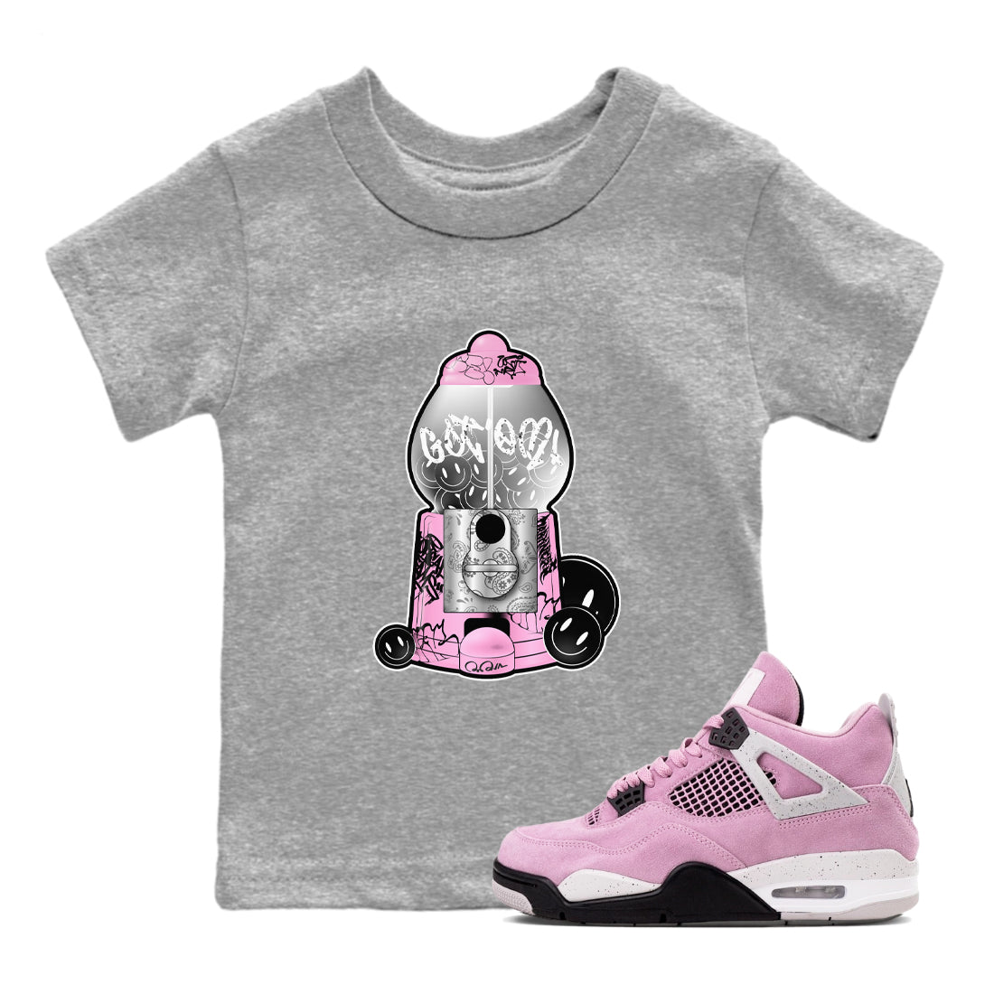 Gumball Machine snkmatch Tees Kids - Air Jordan 4 Orchid