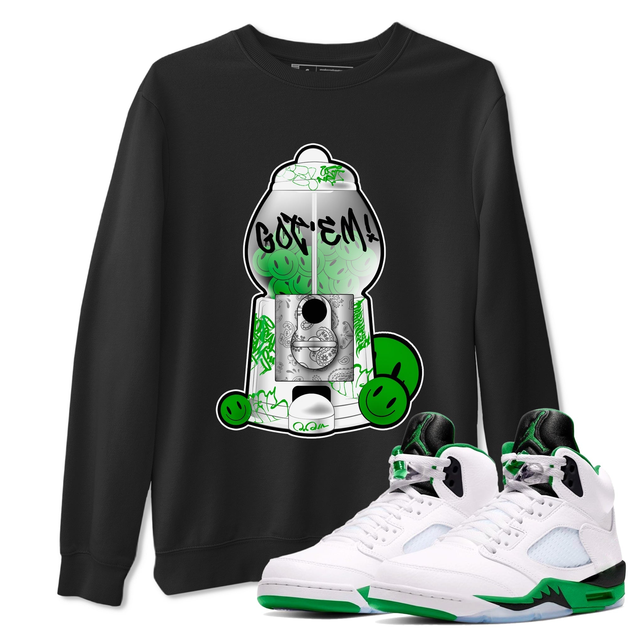 Gumball Machine snkmatch Tee - Air Jordan 5 Lucky Green