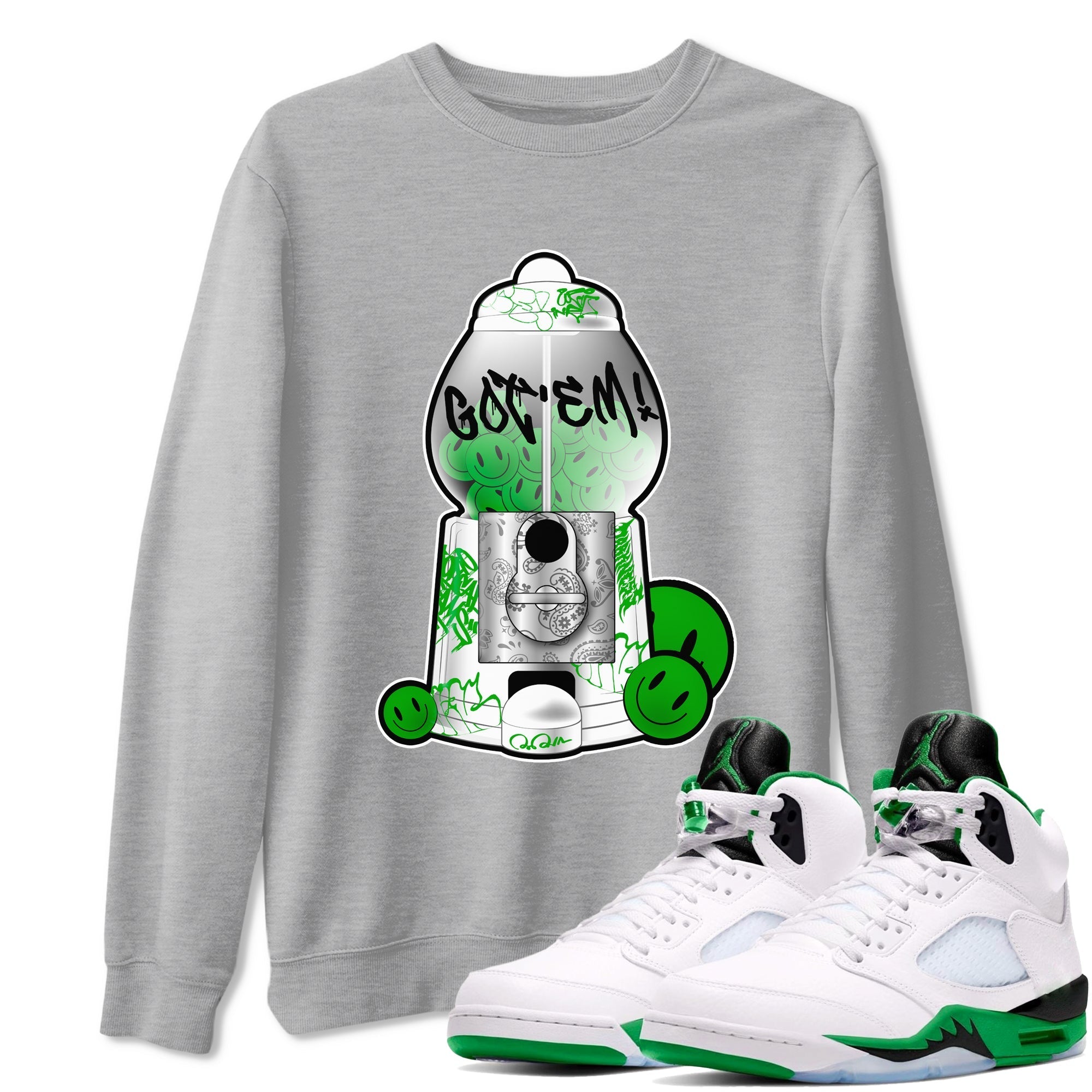 Gumball Machine snkmatch Tee - Air Jordan 5 Lucky Green
