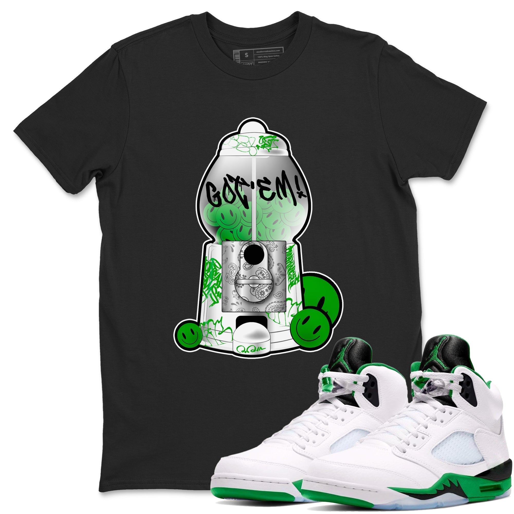 Gumball Machine snkmatch Tee - Air Jordan 5 Lucky Green