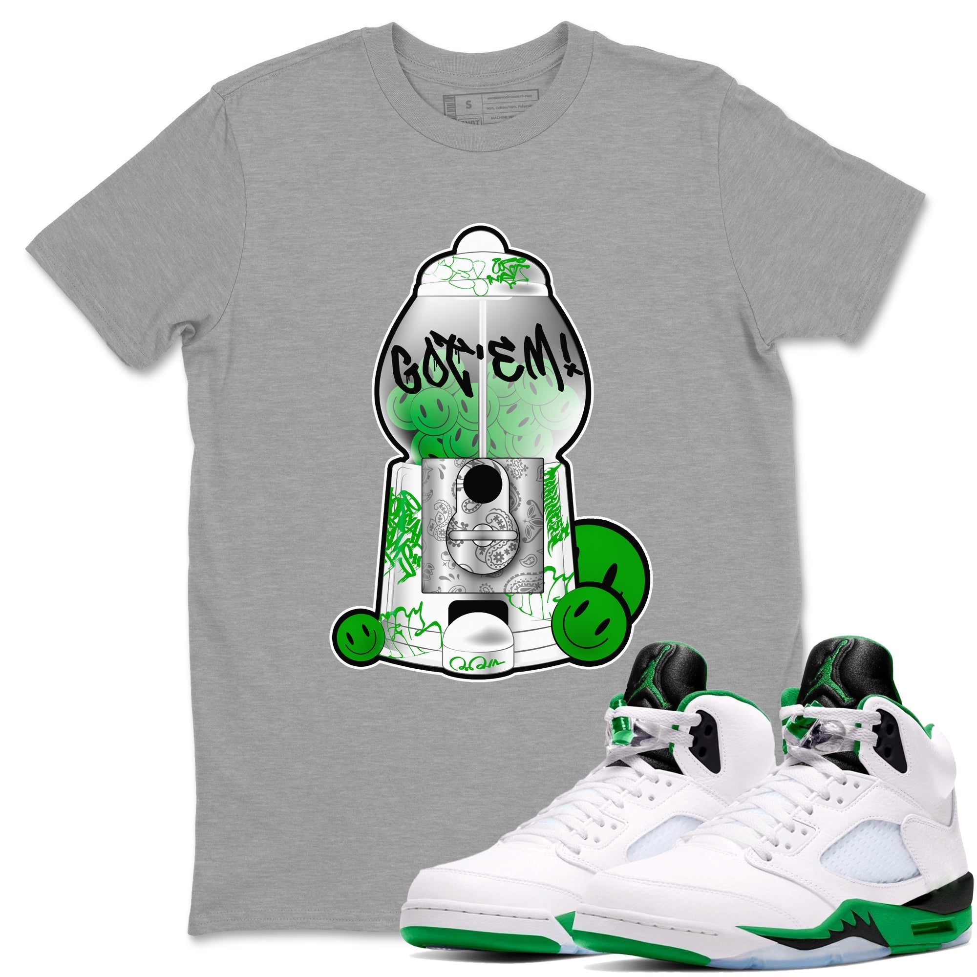 Gumball Machine snkmatch Tee - Air Jordan 5 Lucky Green