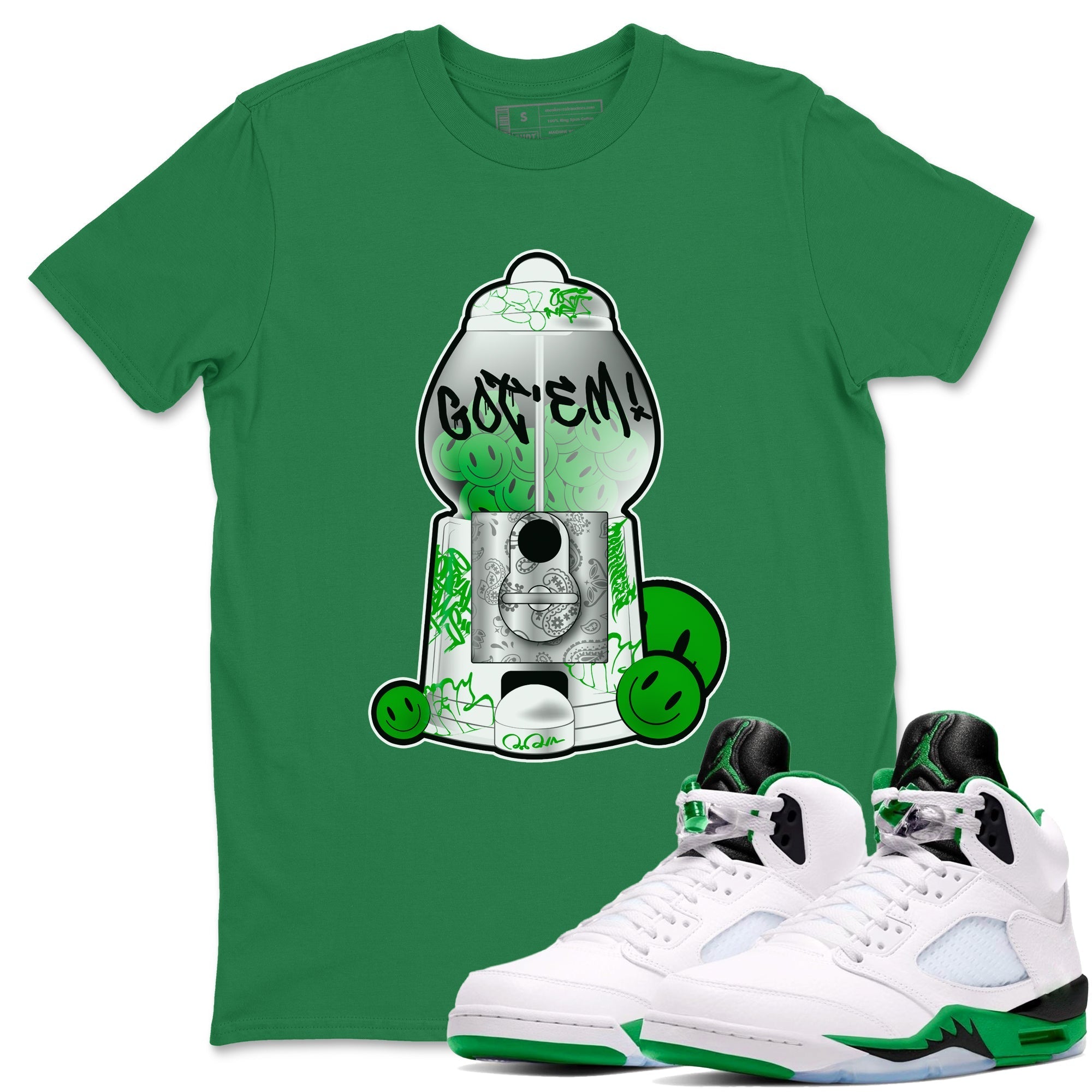 Gumball Machine snkmatch Tee - Air Jordan 5 Lucky Green