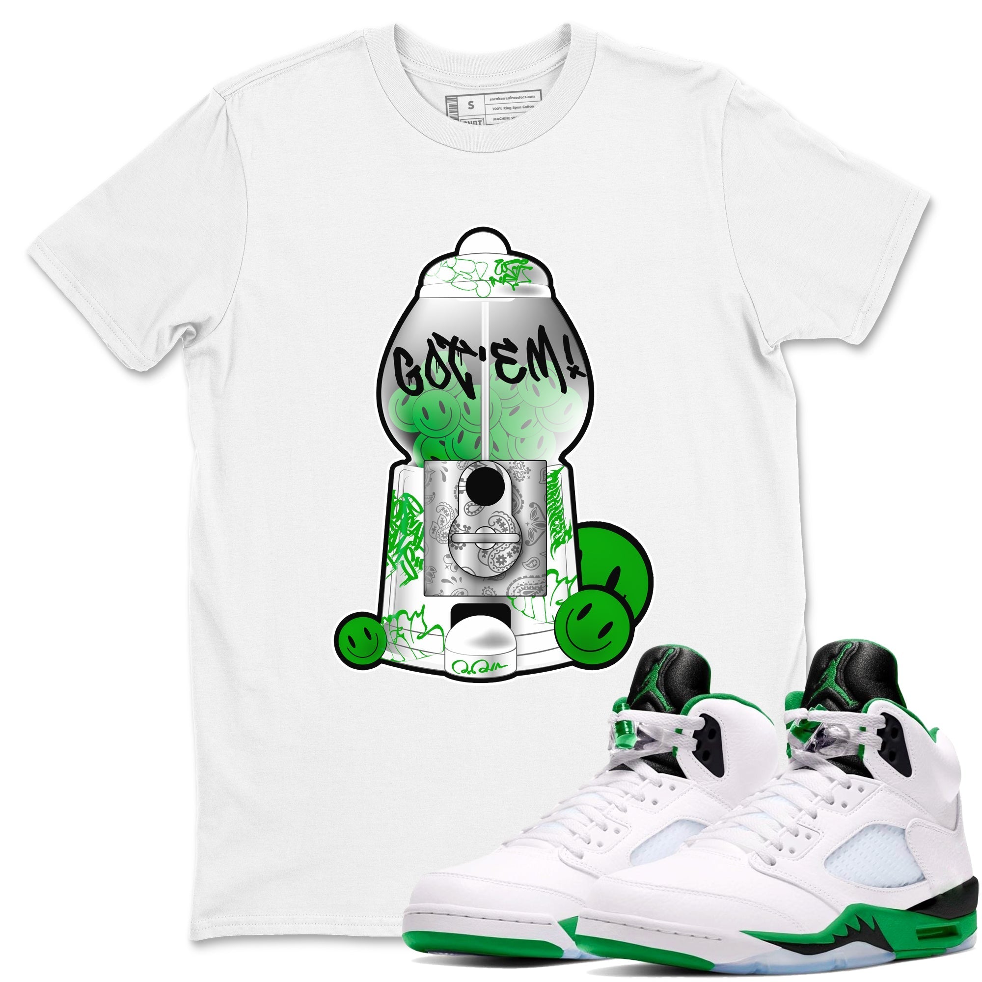 Gumball Machine snkmatch Tee - Air Jordan 5 Lucky Green