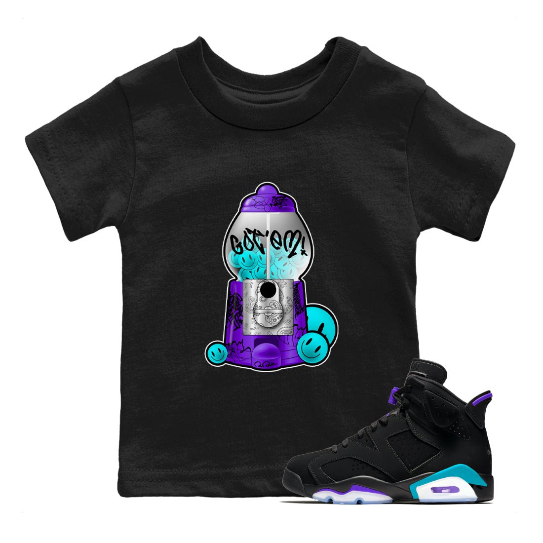 Gumball Machine snkmatch Tee Kids - Air Jordan 6 Aqua
