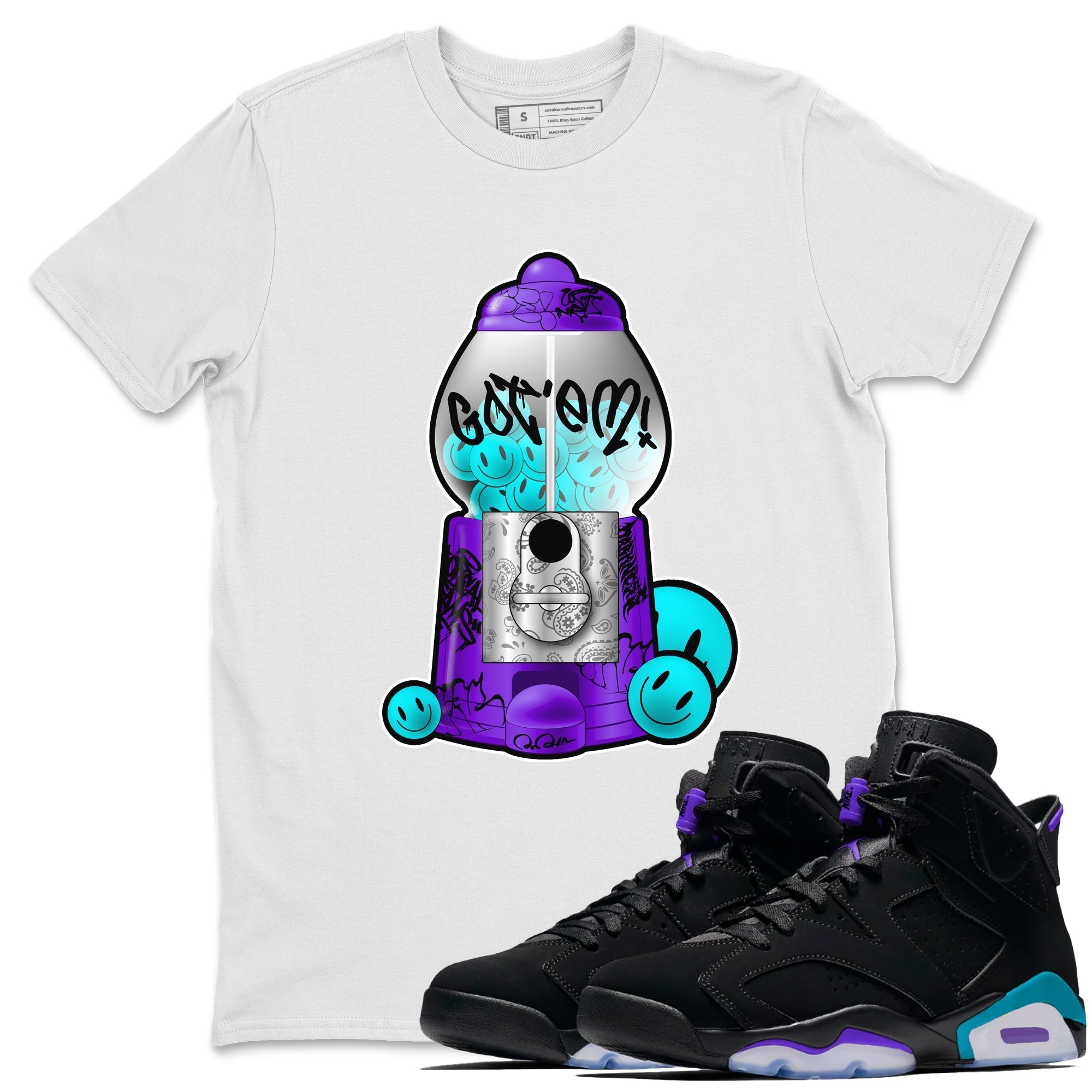 Gumball Machine snkmatch Tee - Air Jordan 6 Aqua