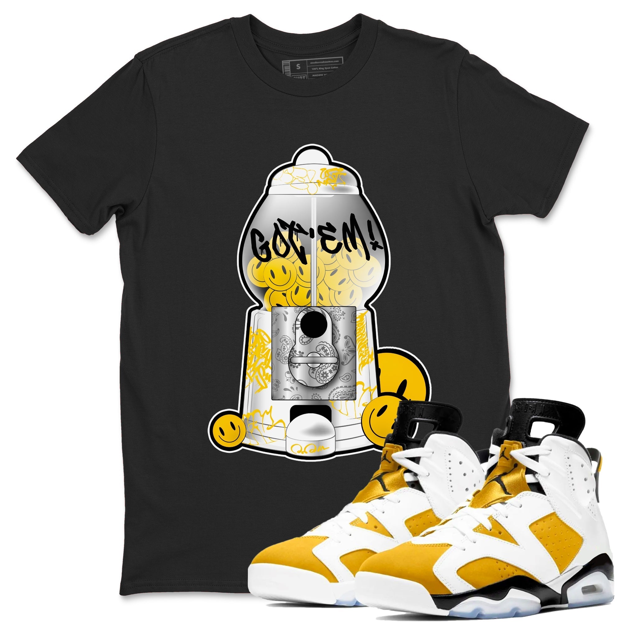 Gumball Machine snkmatch Tee - Air Jordan 6 Yellow Ochre