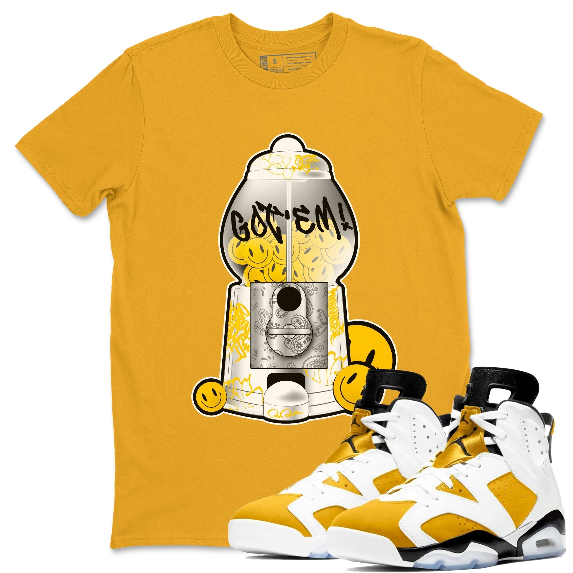 Gumball Machine snkmatch Tee - Air Jordan 6 Yellow Ochre