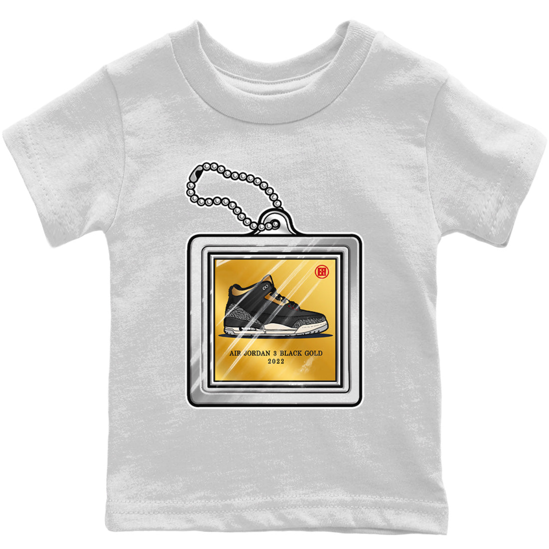 Hang Tag Kids Tops - Air Jordan 3 Black Gold