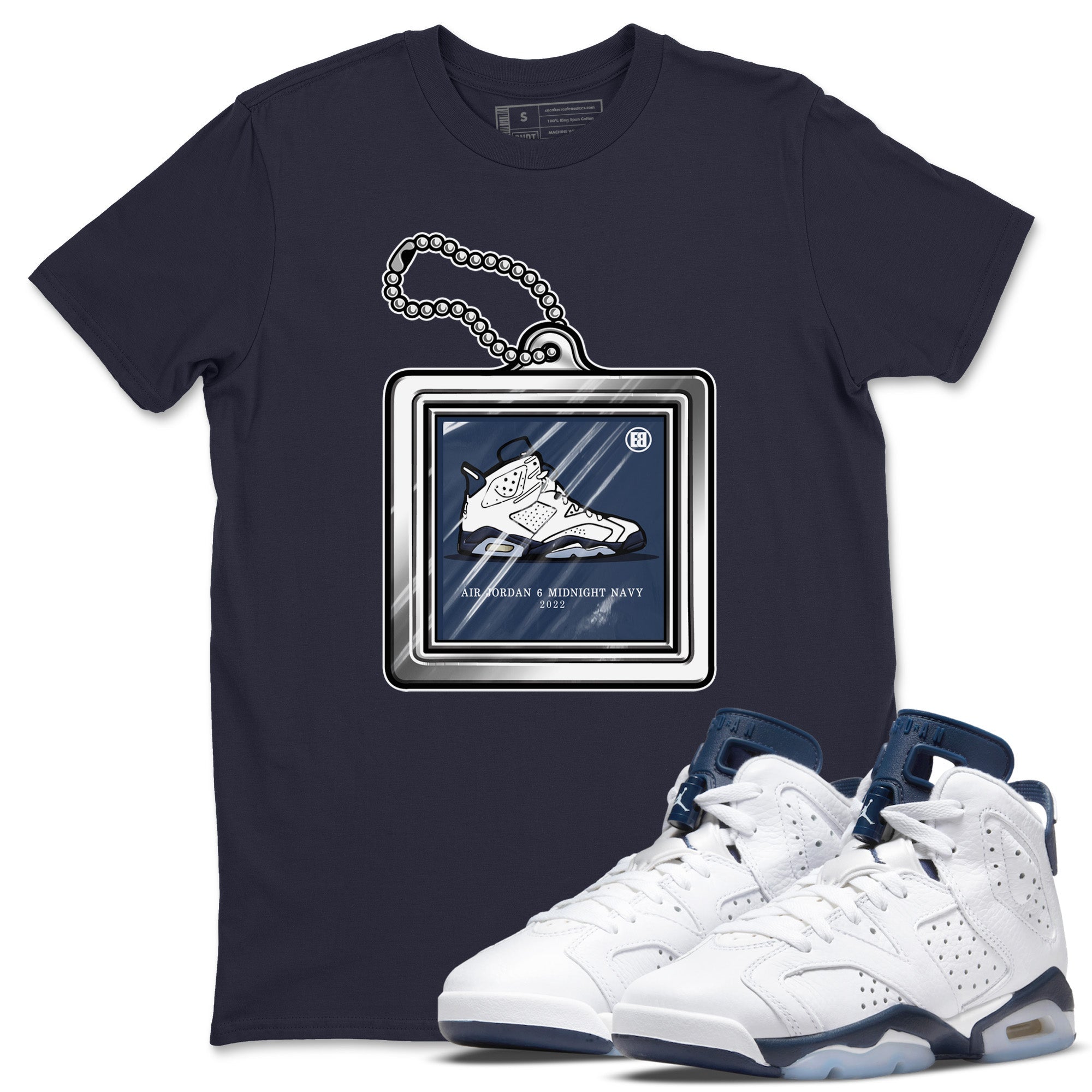 Hang Tag Unisex Tops - Air Jordan 6 Midnight Navy