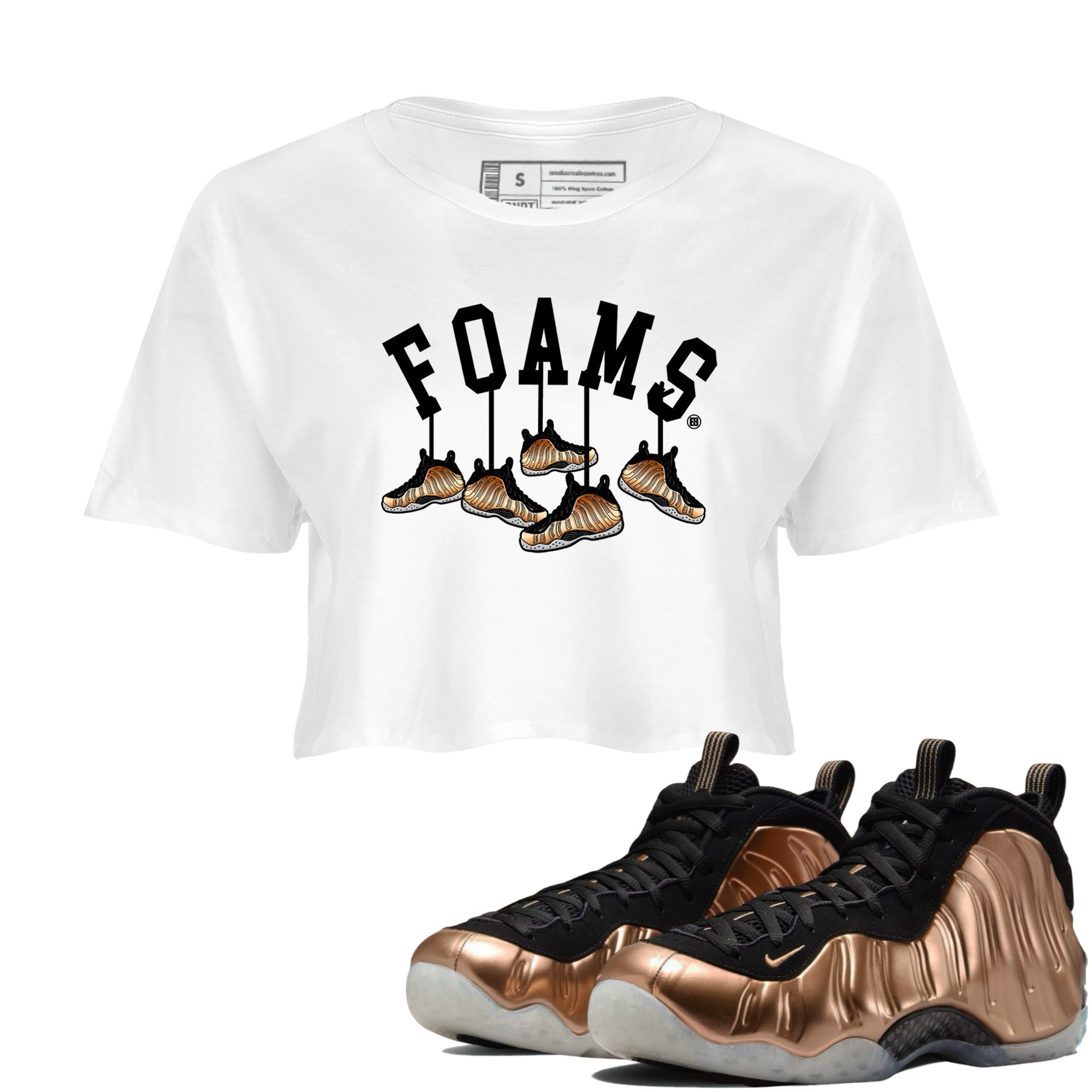 Hanging snkmatchs snkmatch Women's Top - Air Foamposite One Metallic Copper