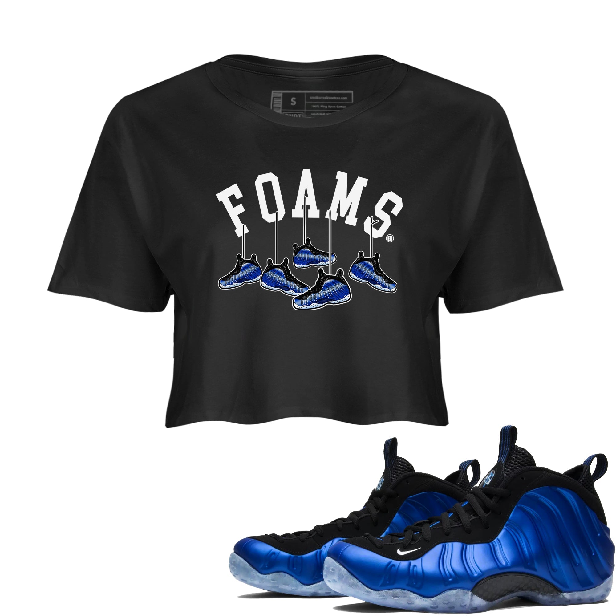 Hanging snkmatchs snkmatch Women's Top - Air Foamposite One Royal