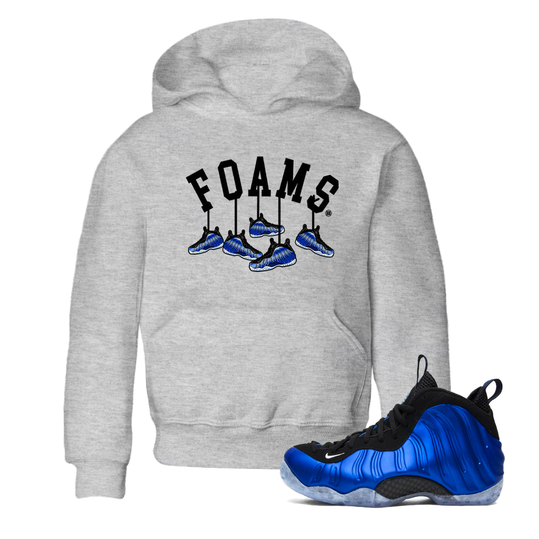 Hanging snkmatchs snkmatch Tees Kids - Air Foamposite One Royal