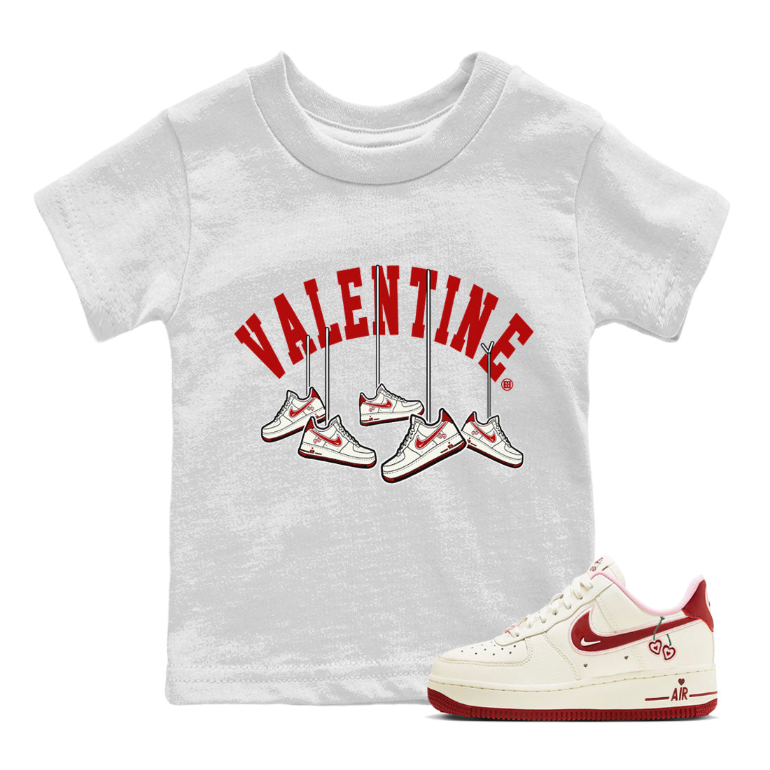 Hanging snkmatchs Kids Tops - Air Force 1 Valentines Day