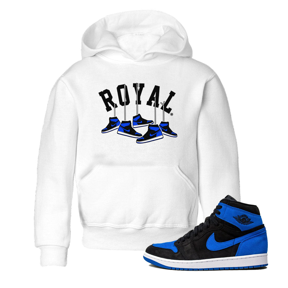 Hanging snkmatchs snkmatch Tee Kids - Air Jordan 1 Royal Reimagined