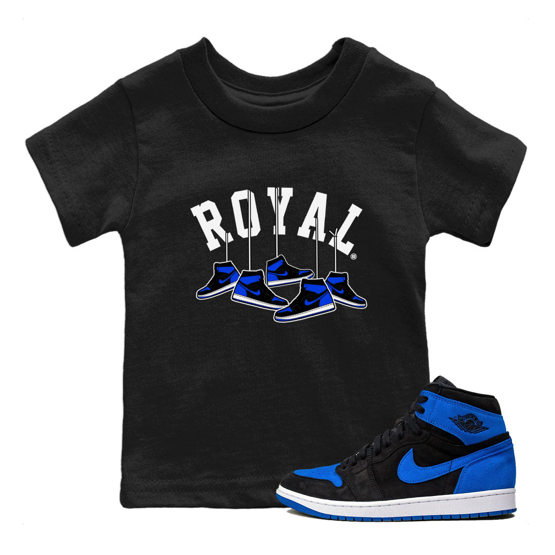 Hanging snkmatchs snkmatch Tee Kids - Air Jordan 1 Royal Reimagined