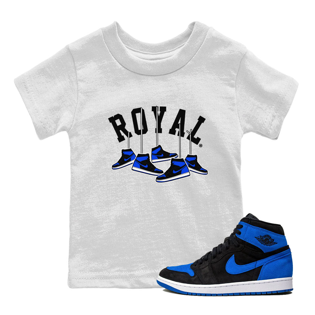 Hanging snkmatchs snkmatch Tee Kids - Air Jordan 1 Royal Reimagined