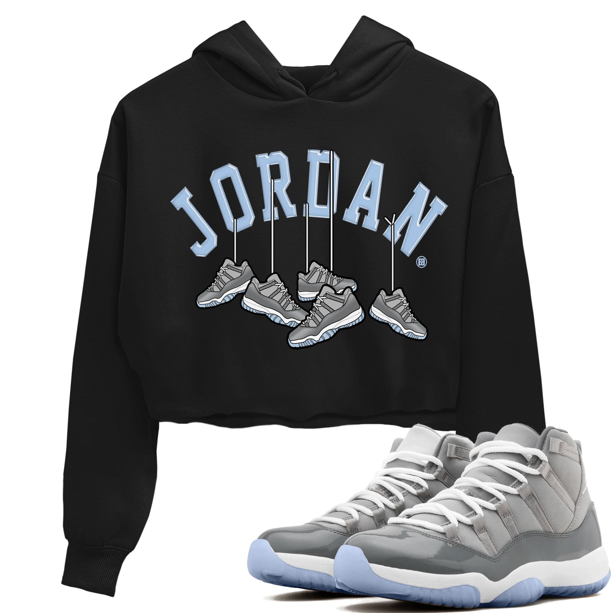 Hanging snkmatchs Women's Tops - Air Jordan 11 Cool Grey