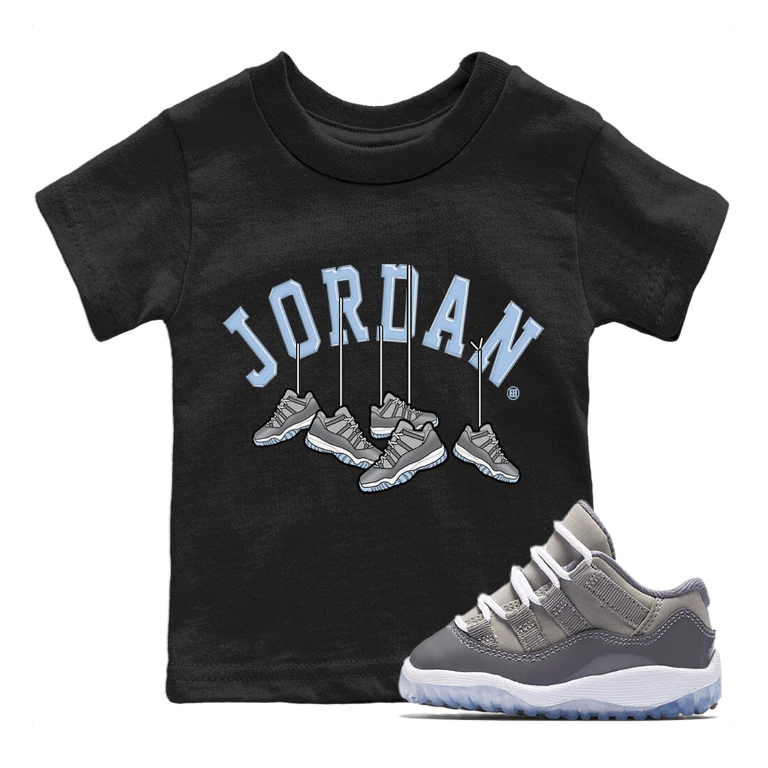 Hanging snkmatchs Kids Tops - Air Jordan 11 Cool Grey