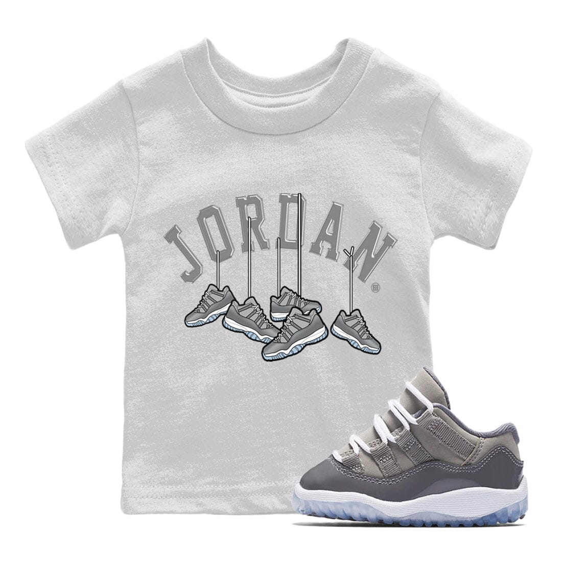 Hanging snkmatchs Kids Tops - Air Jordan 11 Cool Grey