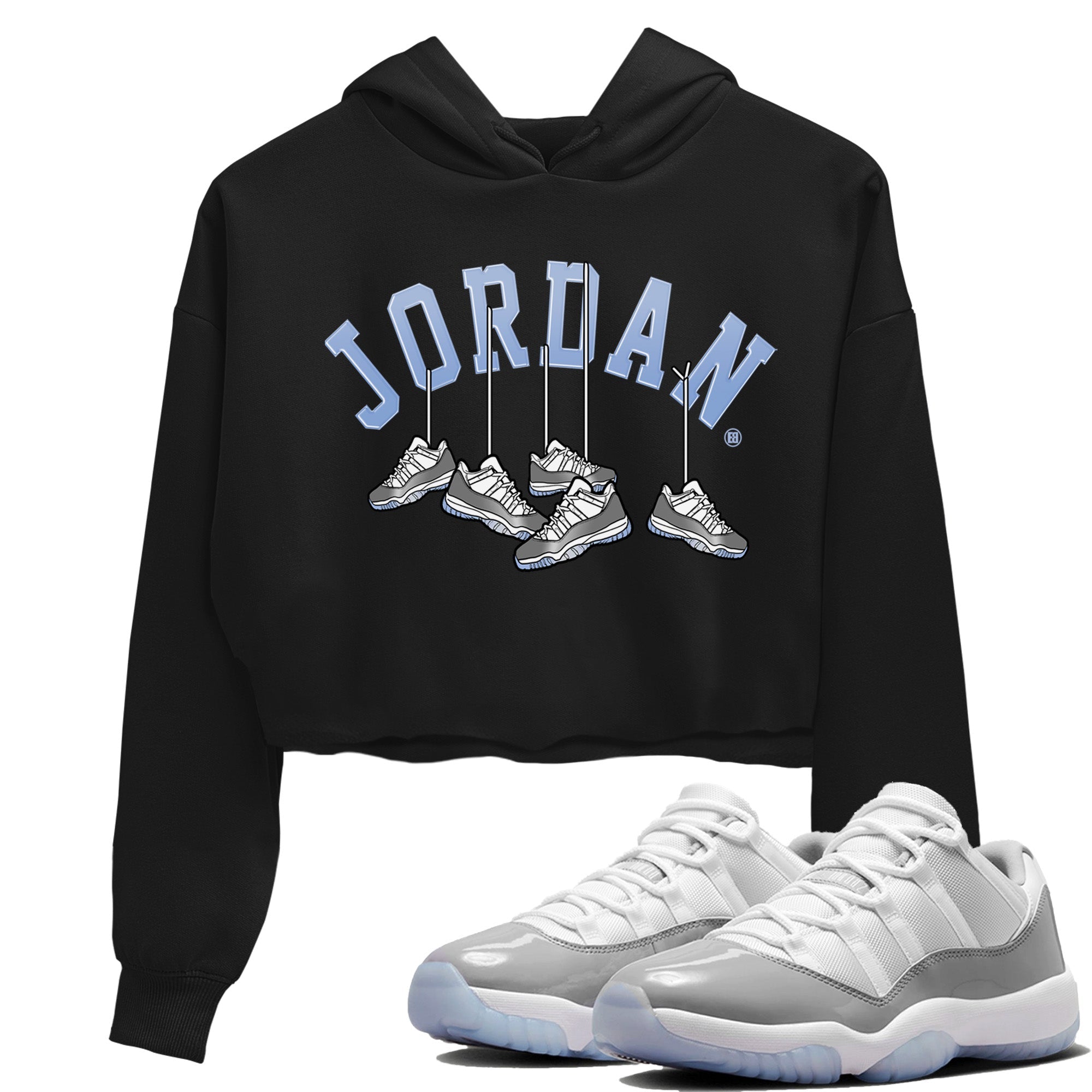 Hanging snkmatchs Women's Tops - Air Jordan 11 White Cement