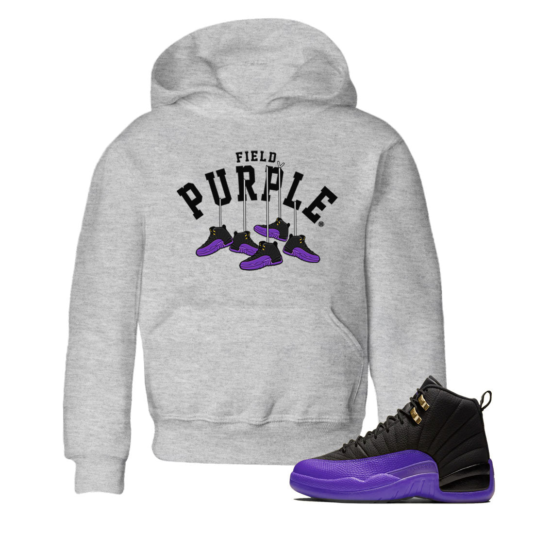 Hanging snkmatchs snkmatch Tee Kids - Air Jordan 12 Field Purple