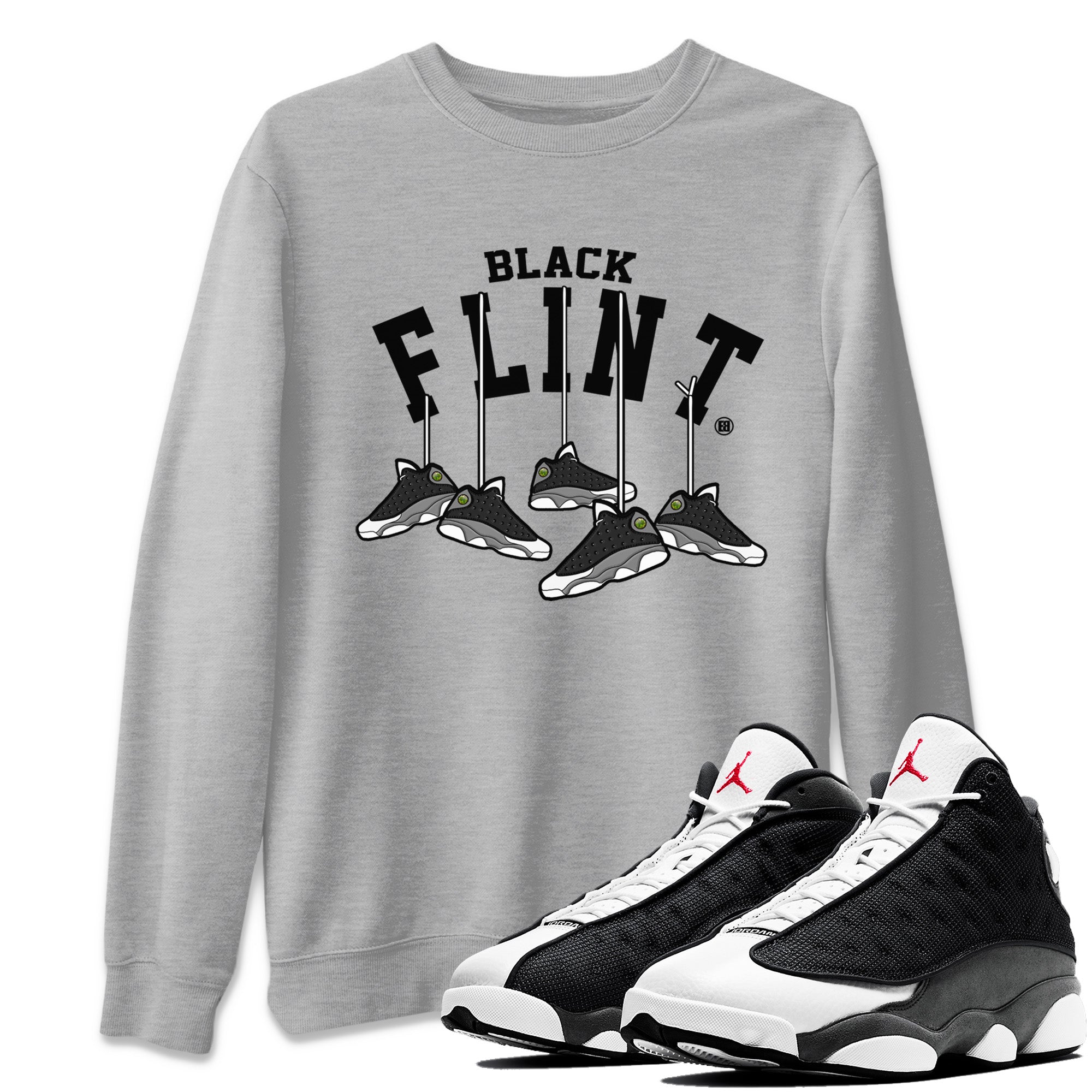 Hanging snkmatchs Unisex Tops - Air Jordan 13 Black Flint