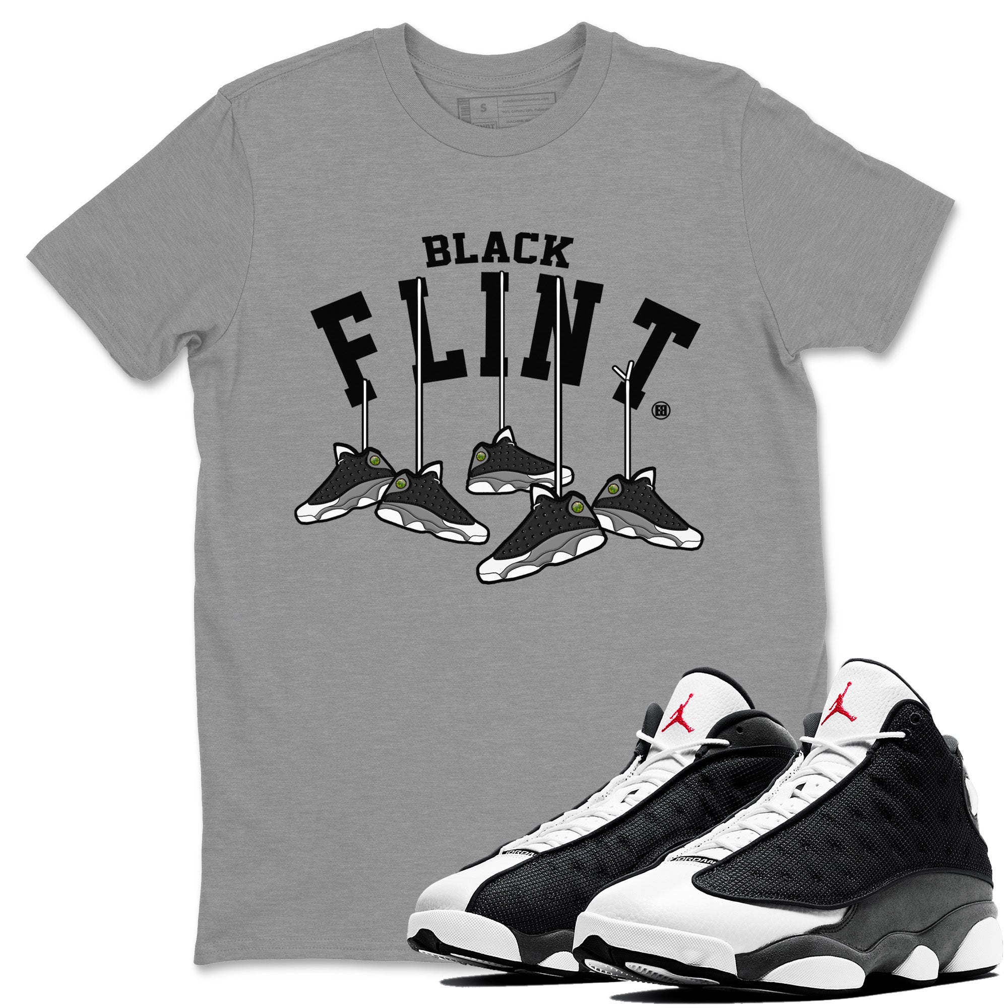 Hanging snkmatchs Unisex Tops - Air Jordan 13 Black Flint