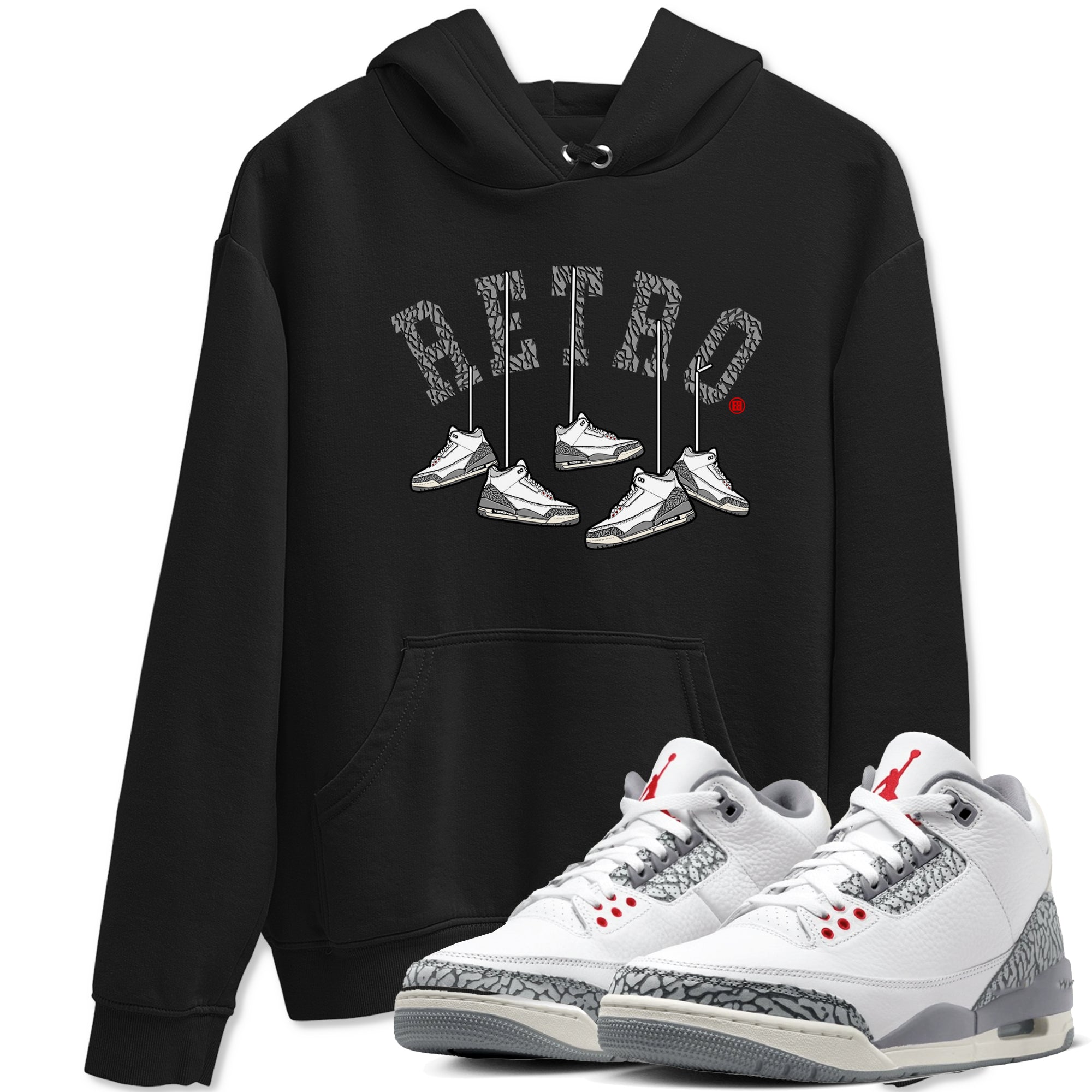 Hanging snkmatchs snkmatch Tees - Air Jordan 3 Cement Grey