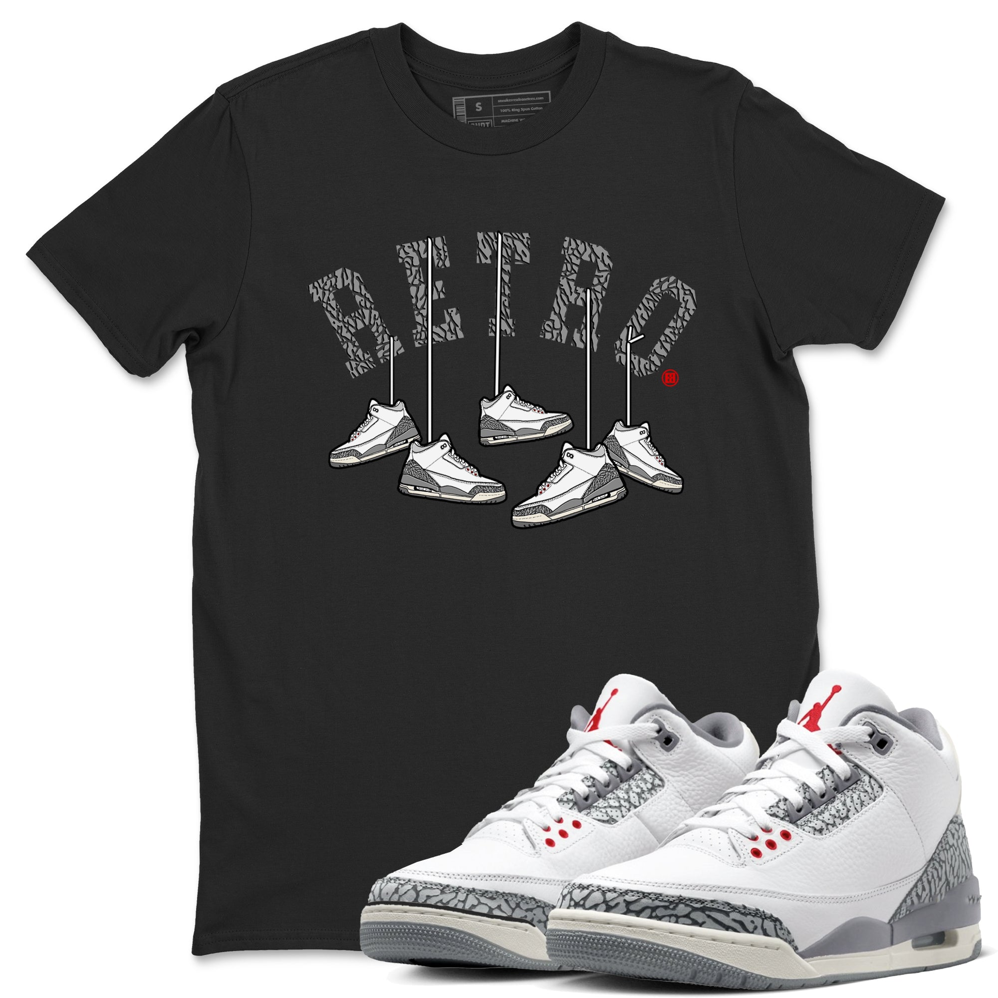 Hanging snkmatchs snkmatch Tees - Air Jordan 3 Cement Grey