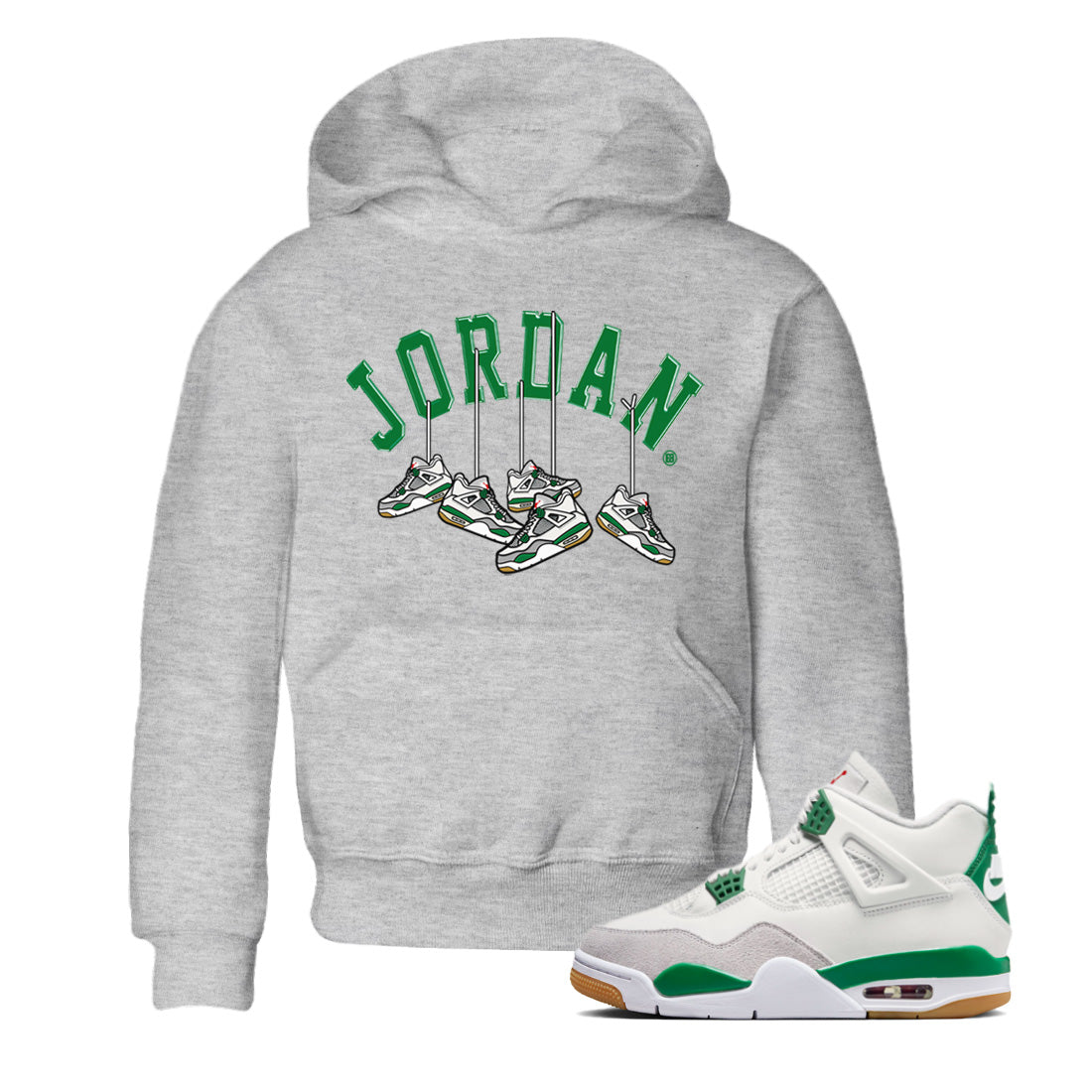 Hanging snkmatchs Kids Tops - Air Jordan 4 Pine Green SB