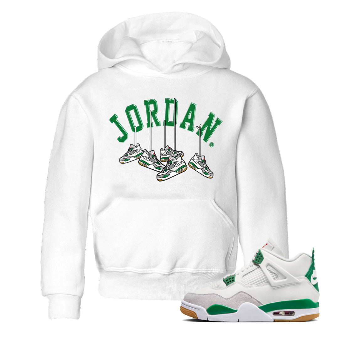 Hanging snkmatchs Kids Tops - Air Jordan 4 Pine Green SB