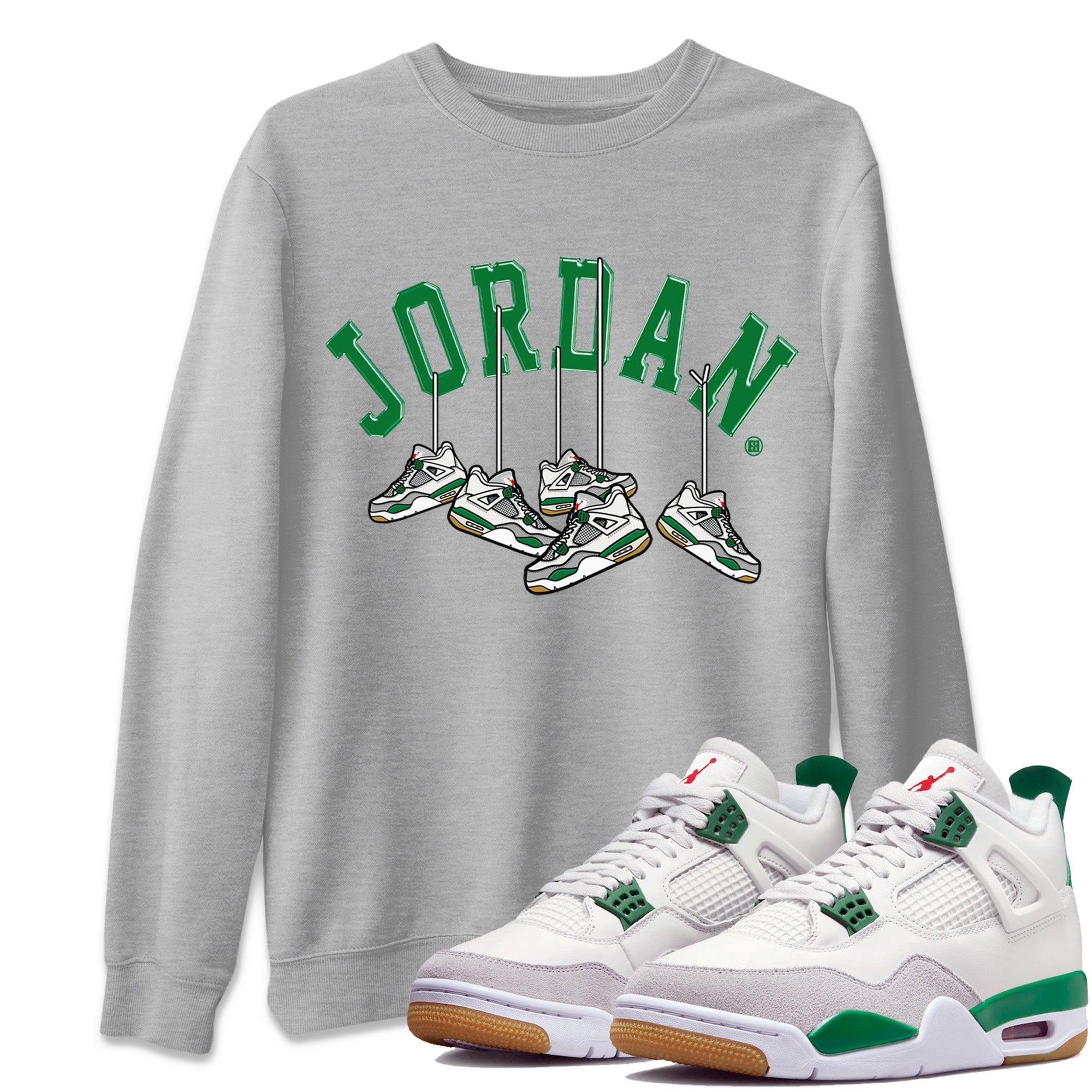 Hanging snkmatchs Unisex Tops - Air Jordan 4 Pine Green