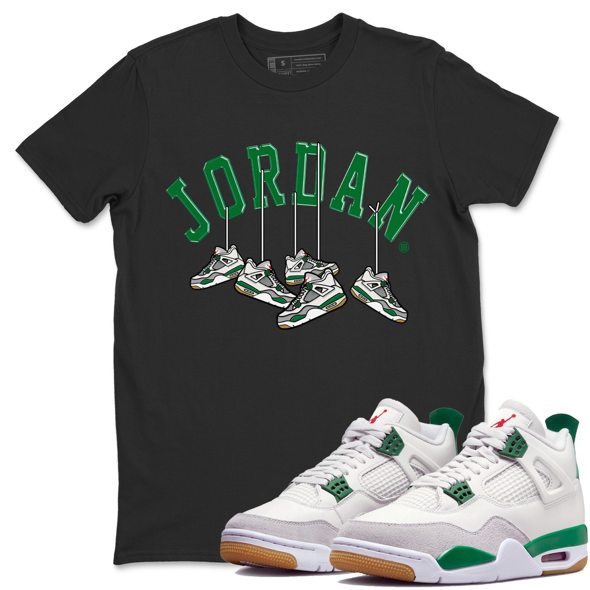 Hanging snkmatchs Unisex Tops - Air Jordan 4 Pine Green