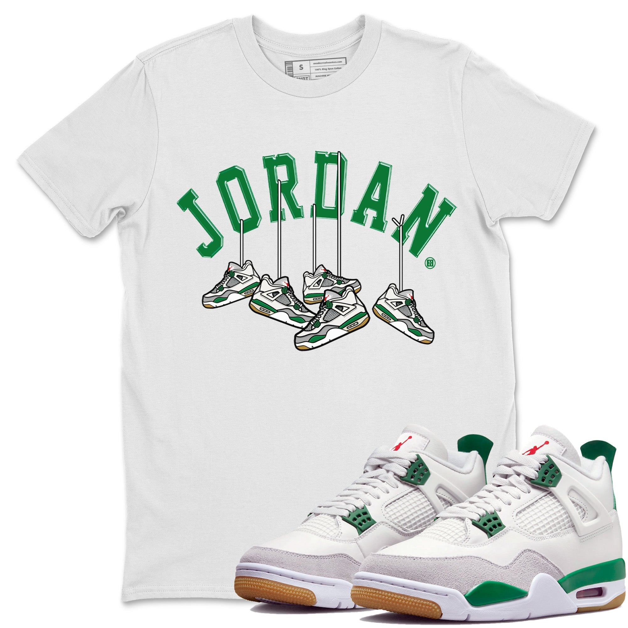 Hanging snkmatchs Unisex Tops - Air Jordan 4 Pine Green