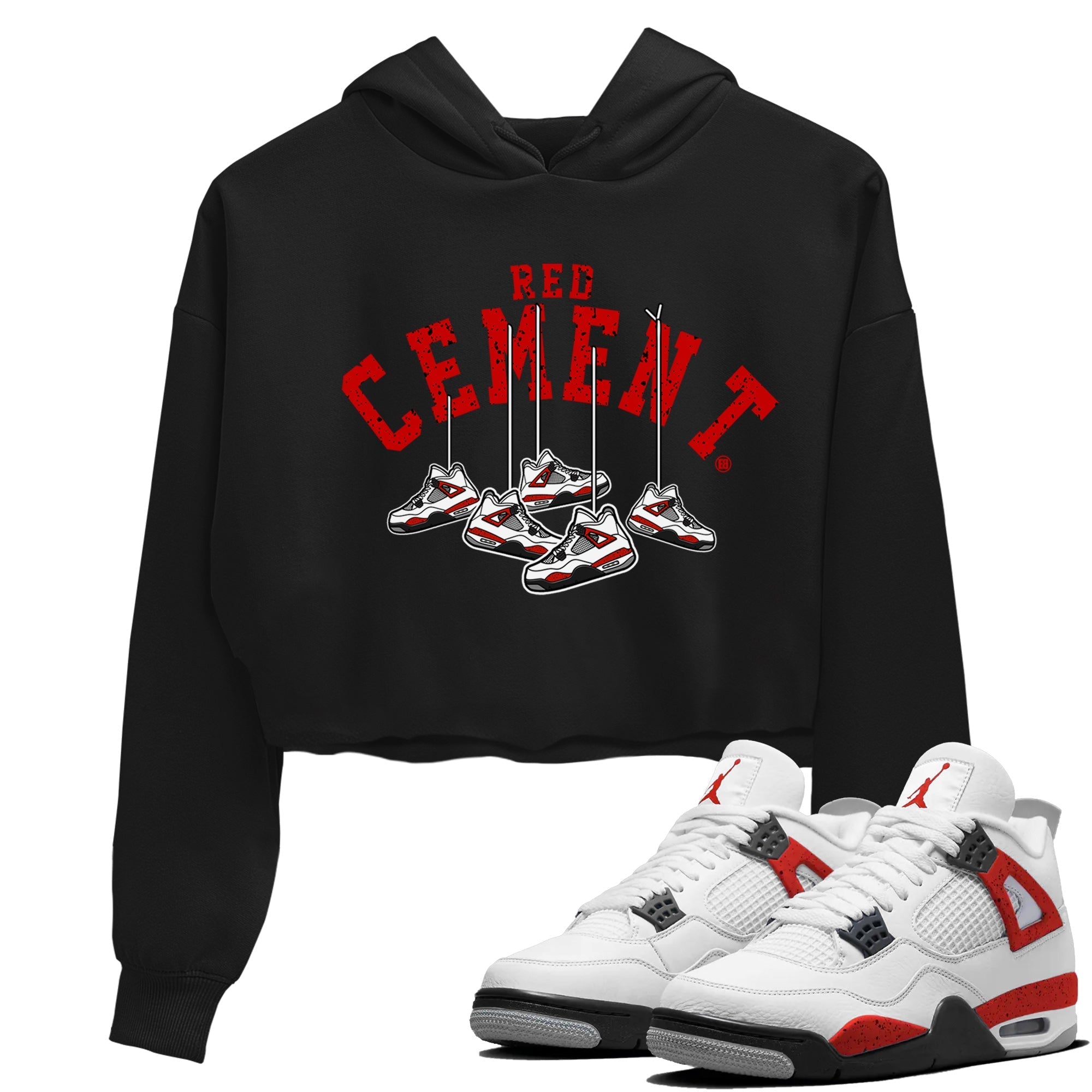 Hanging snkmatchs Women's Tops - Air Jordan 4 Red Cement