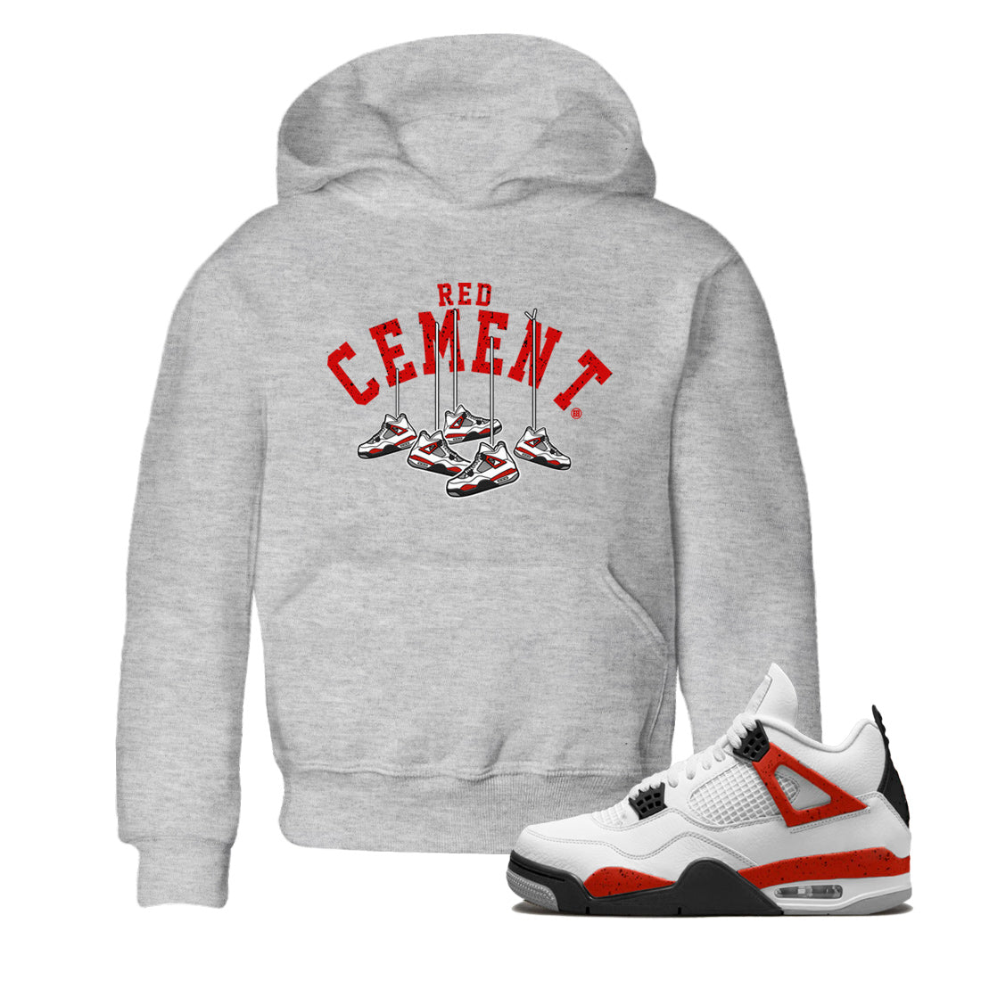 Hanging snkmatchs Kids Tops - Air Jordan 4 Red Cement