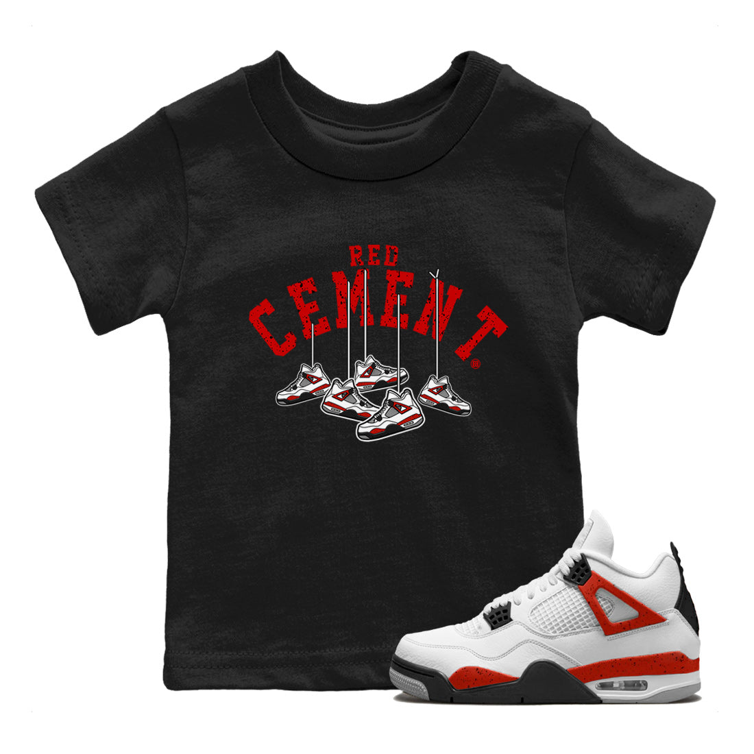 Hanging snkmatchs Kids Tops - Air Jordan 4 Red Cement