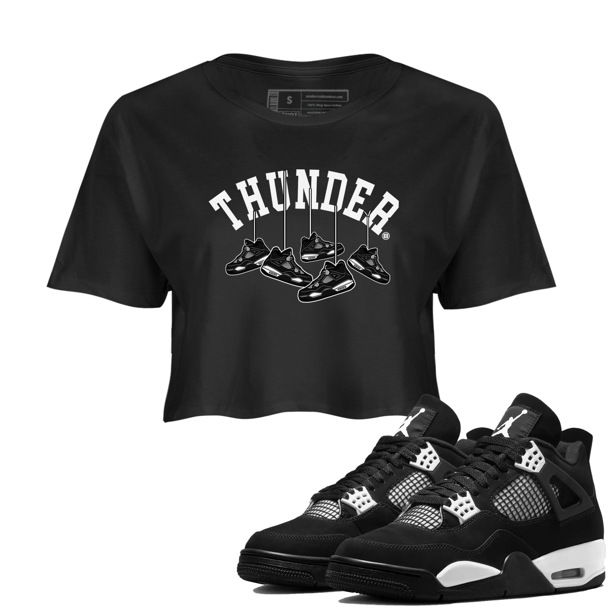 Hanging snkmatchs snkmatch Women's Top - Air Jordan 4 White Thunder