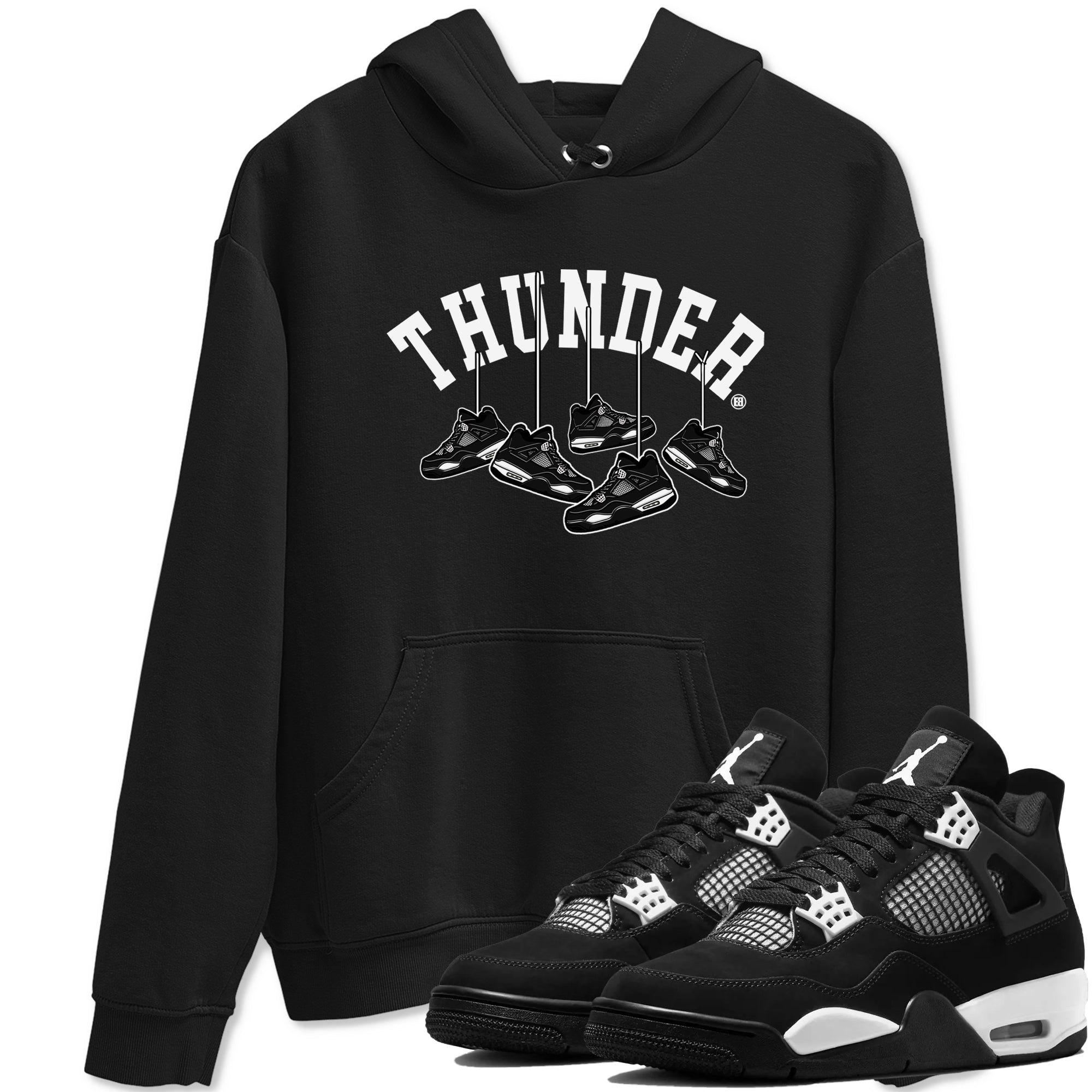 Hanging snkmatchs snkmatch Tees - Air Jordan 4 White Thunder