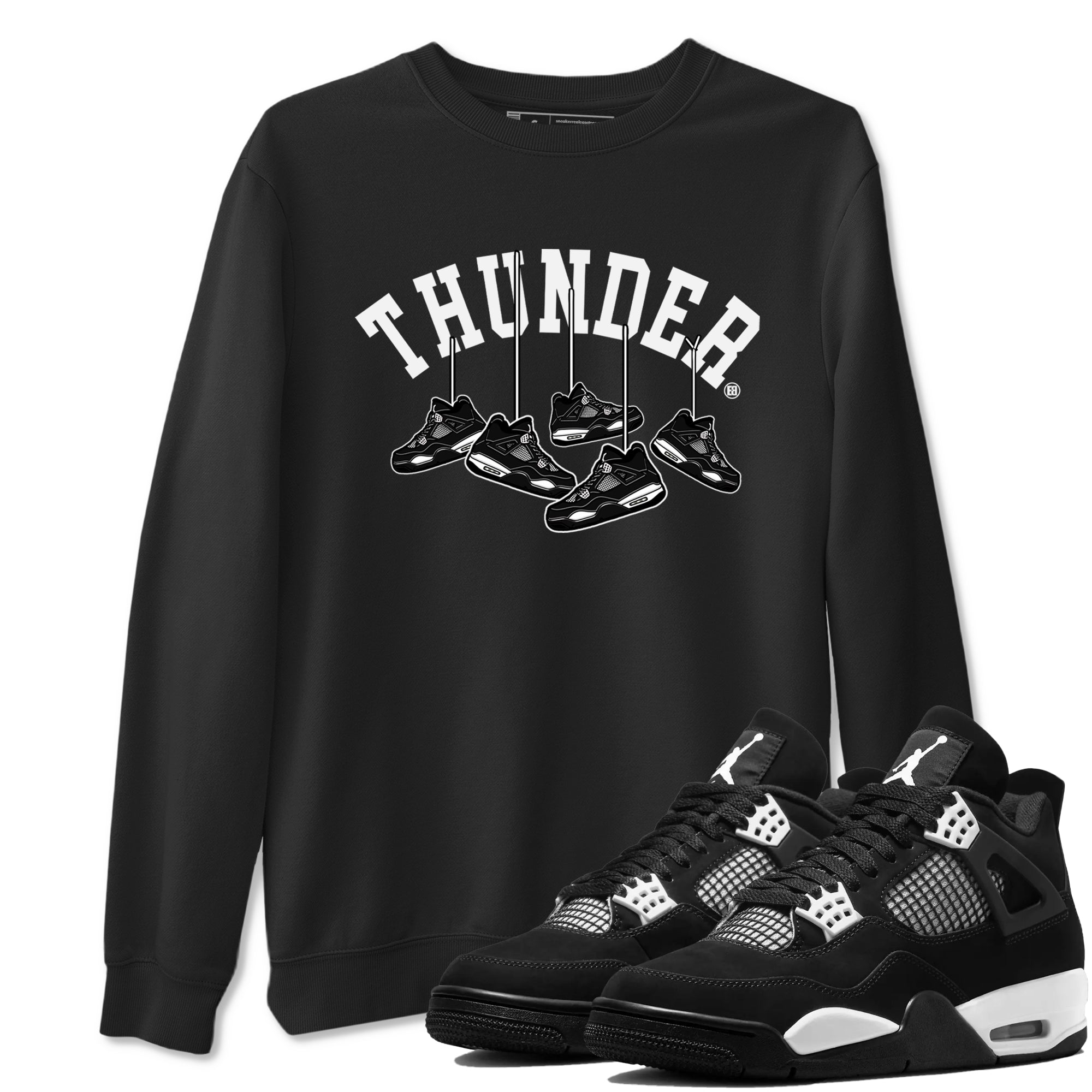 Hanging snkmatchs snkmatch Tees - Air Jordan 4 White Thunder