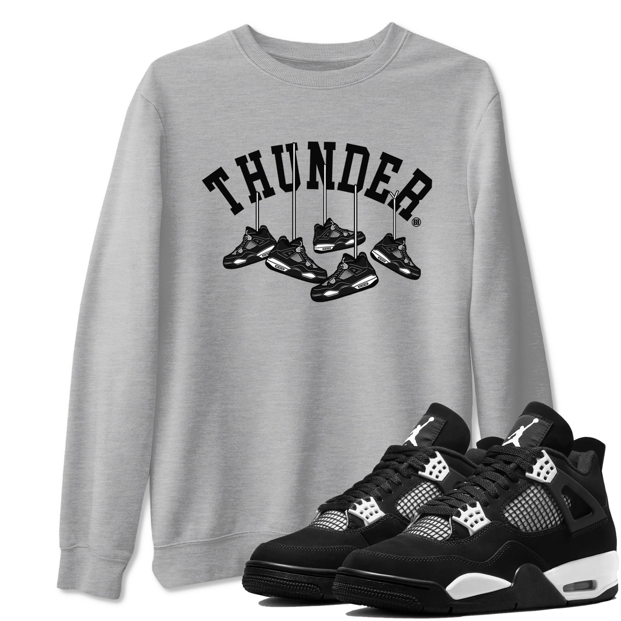 Hanging snkmatchs snkmatch Tees - Air Jordan 4 White Thunder