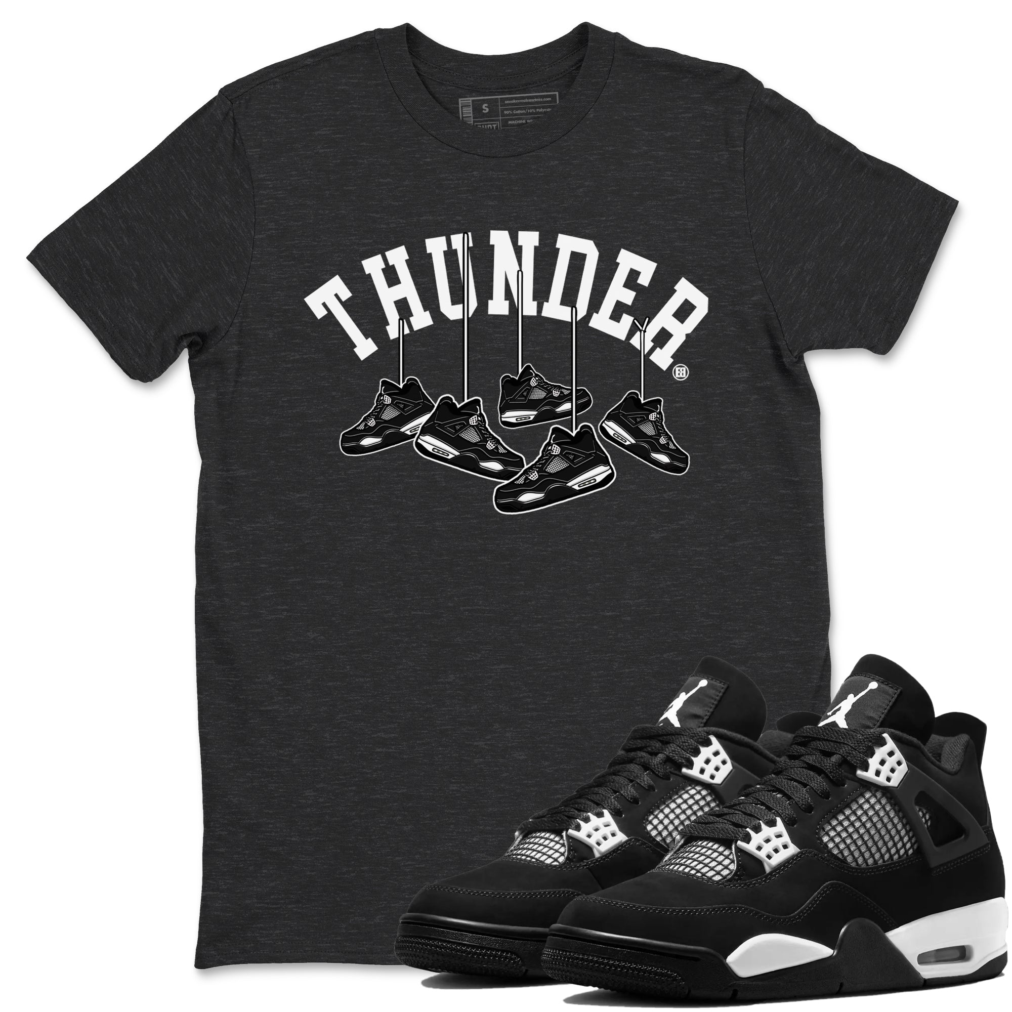 Hanging snkmatchs snkmatch Tees - Air Jordan 4 White Thunder