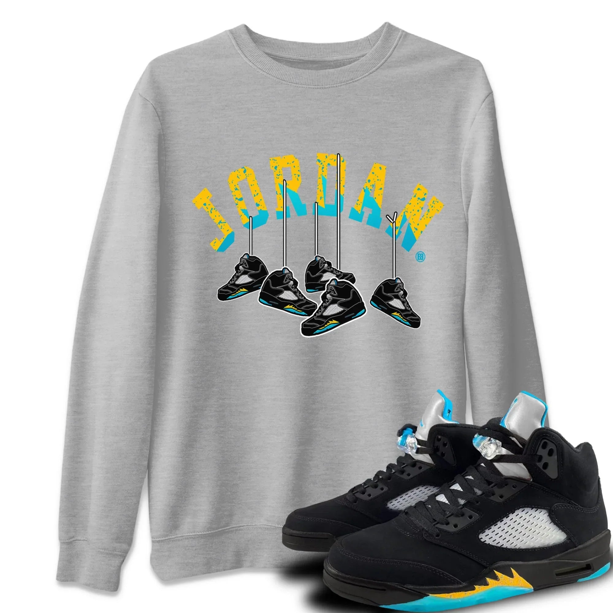 Hanging snkmatchs Unisex Tops - Air Jordan 5 Aqua