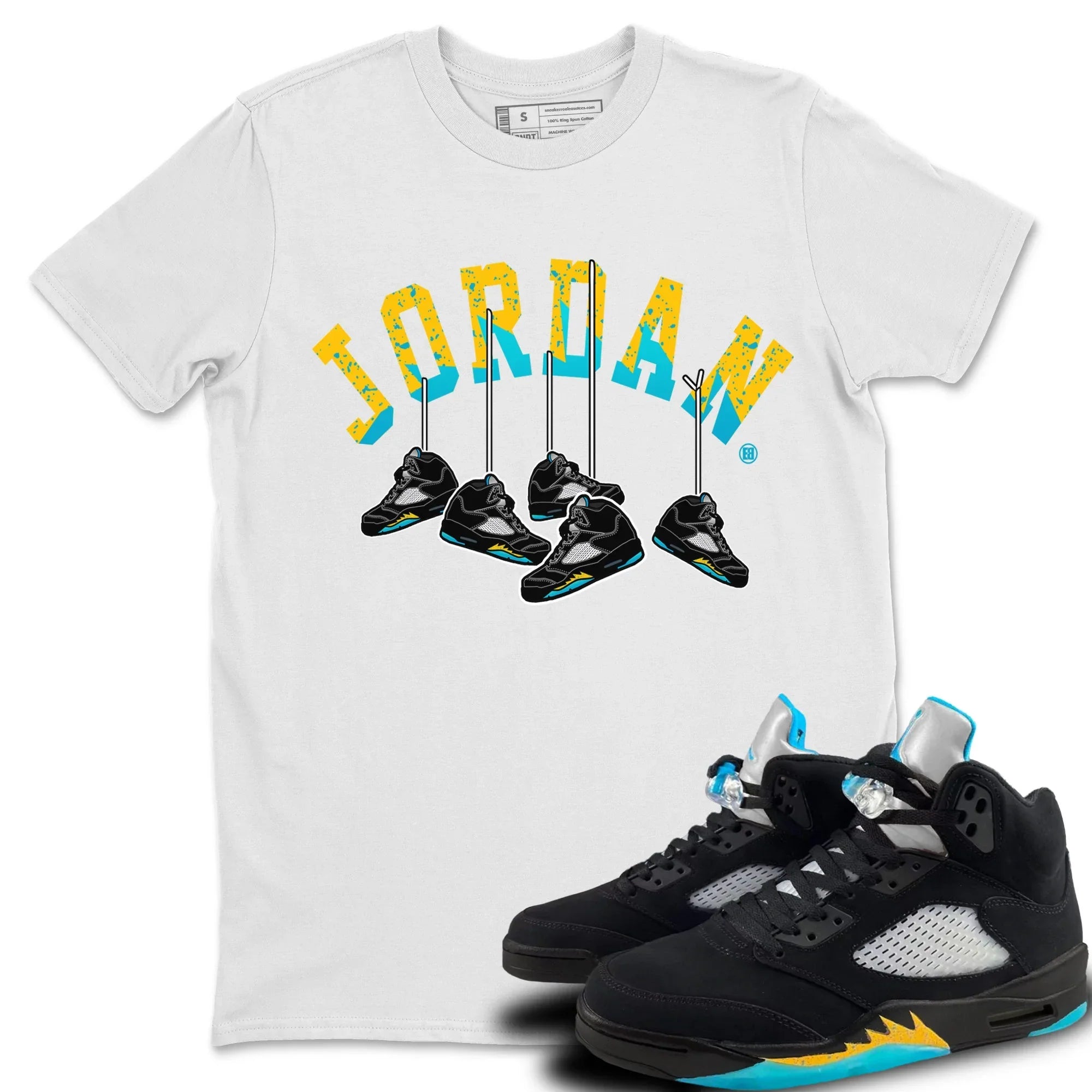 Hanging snkmatchs Unisex Tops - Air Jordan 5 Aqua