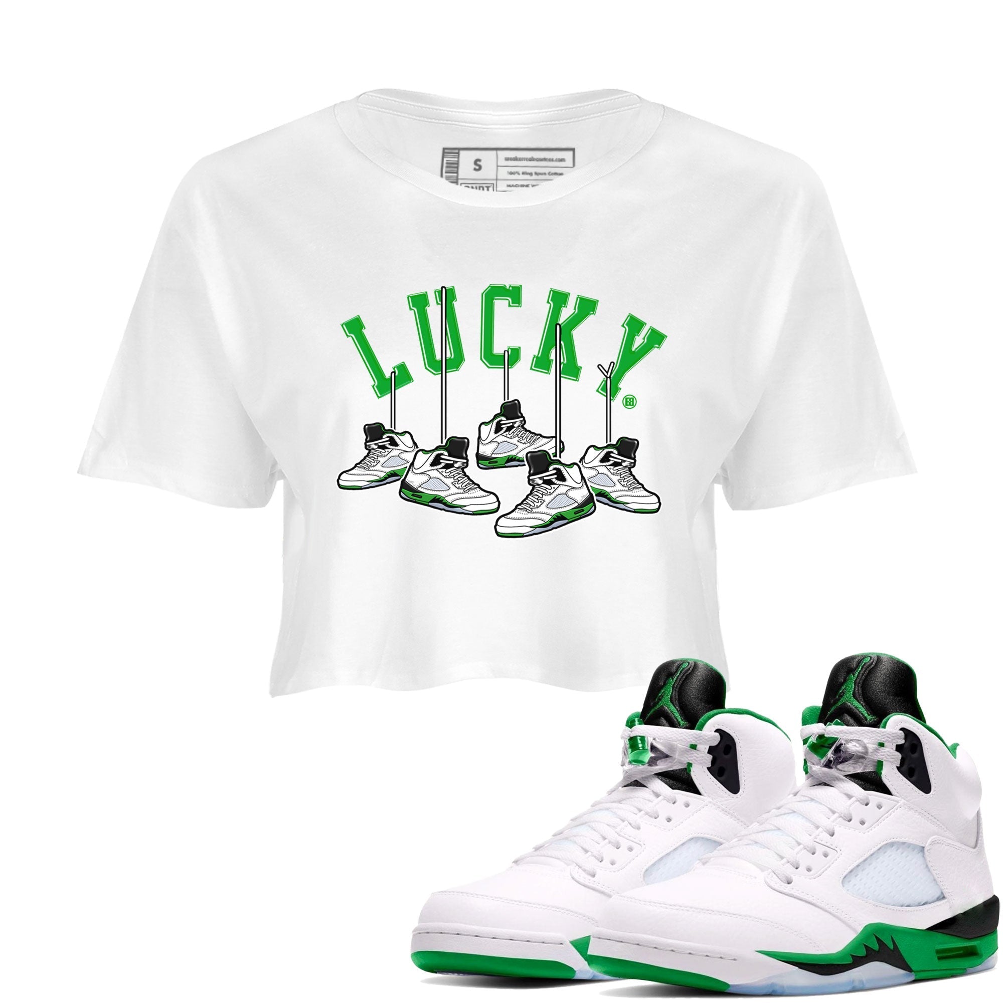 Hanging snkmatchs snkmatch Women's Top - Air Jordan 5 Lucky Green