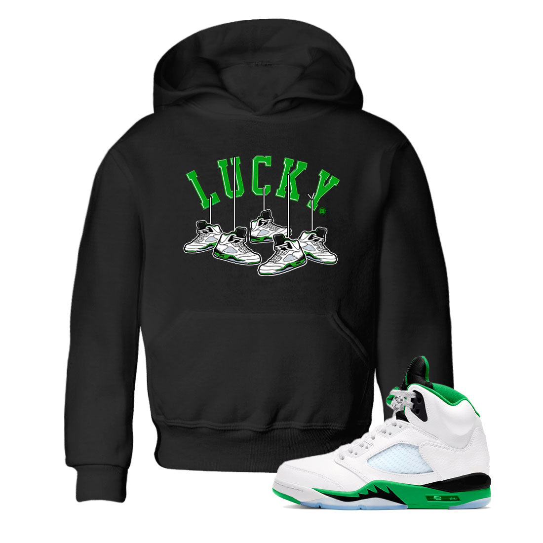Hanging snkmatchs snkmatch Tee Kids - Air Jordan 5 Lucky Green