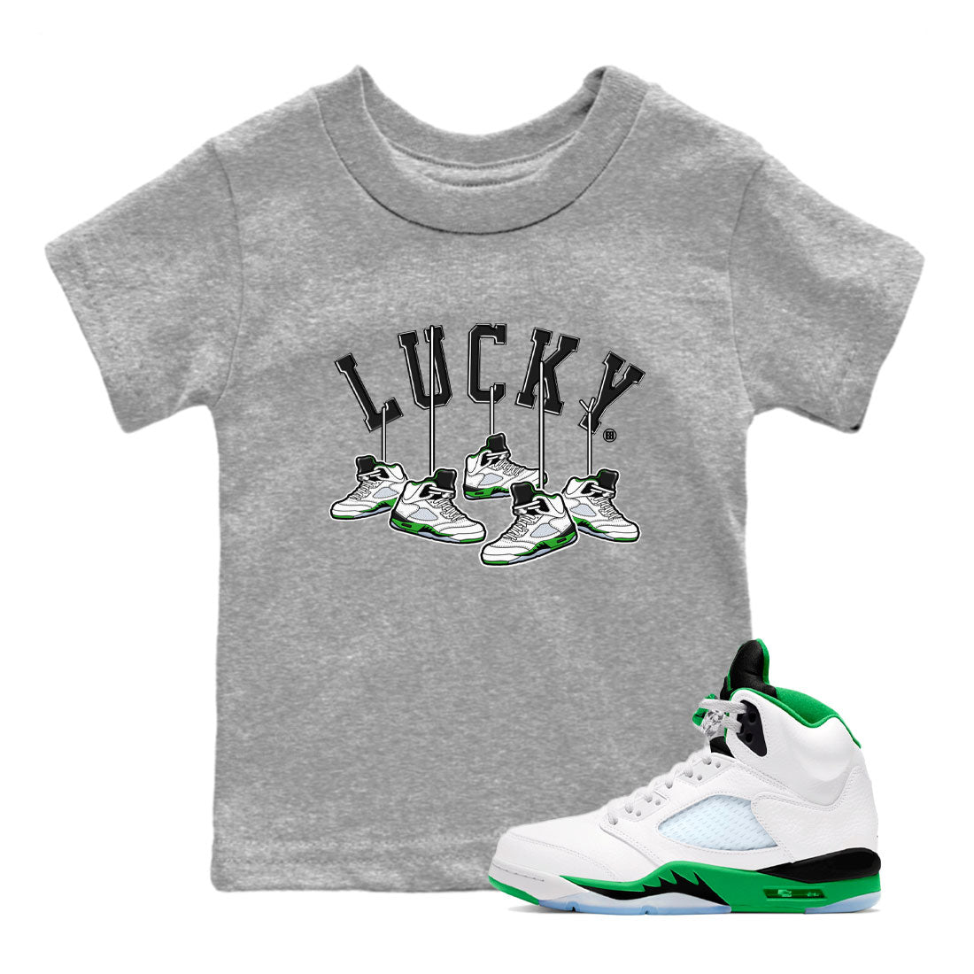 Hanging snkmatchs snkmatch Tee Kids - Air Jordan 5 Lucky Green