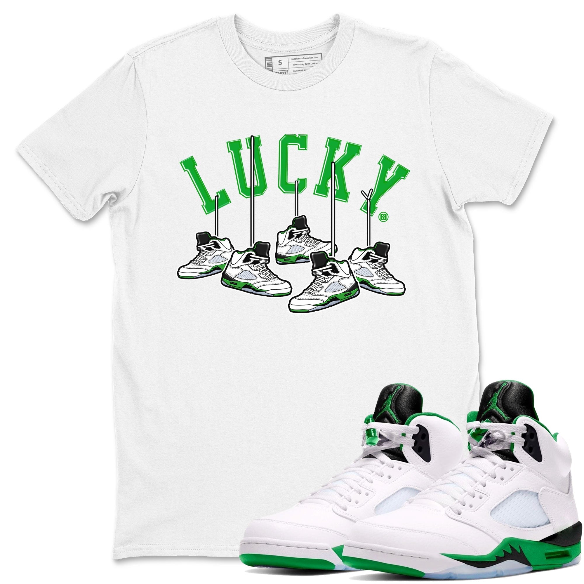 Hanging snkmatchs snkmatch Tee - Air Jordan 5 Lucky Green